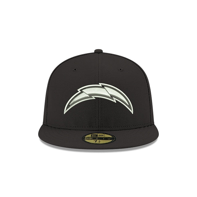 Alternative view of Los Angeles Chargers Black 59Fifty Fitted Hat