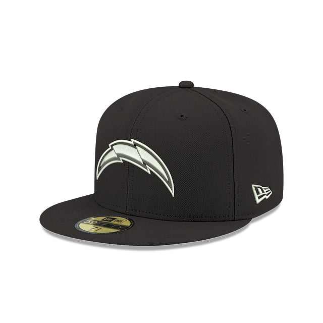 Los Angeles Chargers Black 59Fifty Fitted Hat