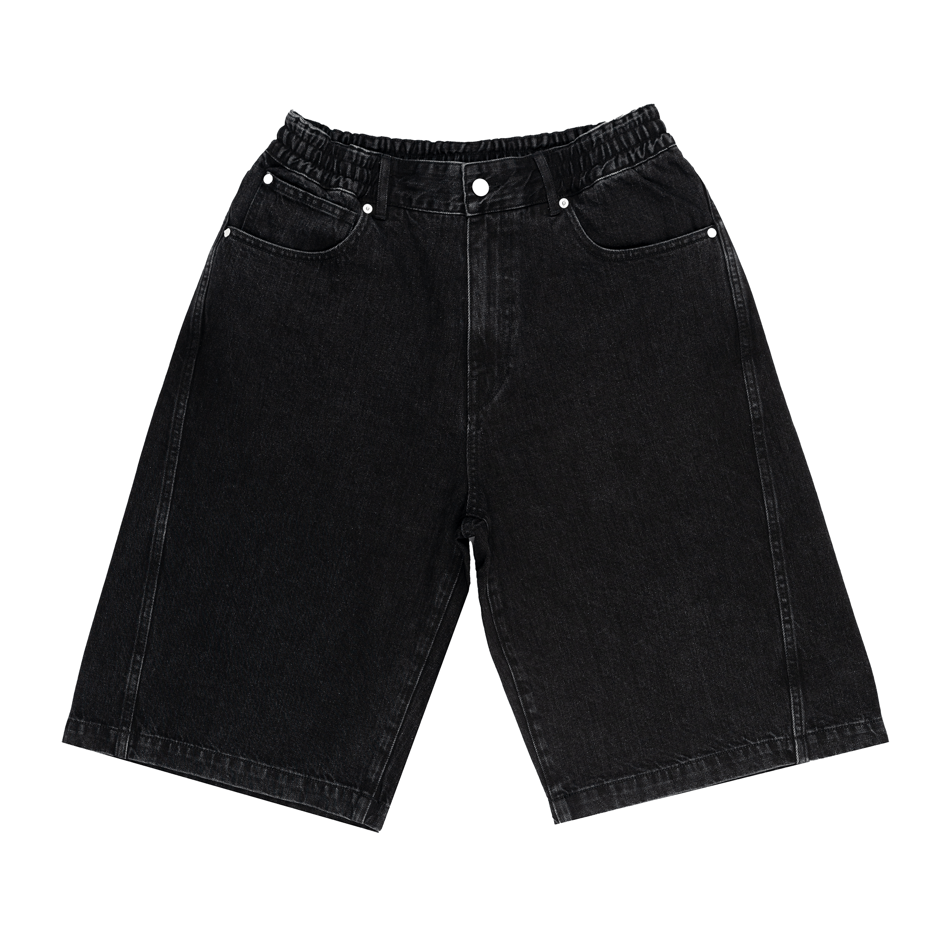 Alternative view of New Era Branded Warehouse Black Jean Shorts