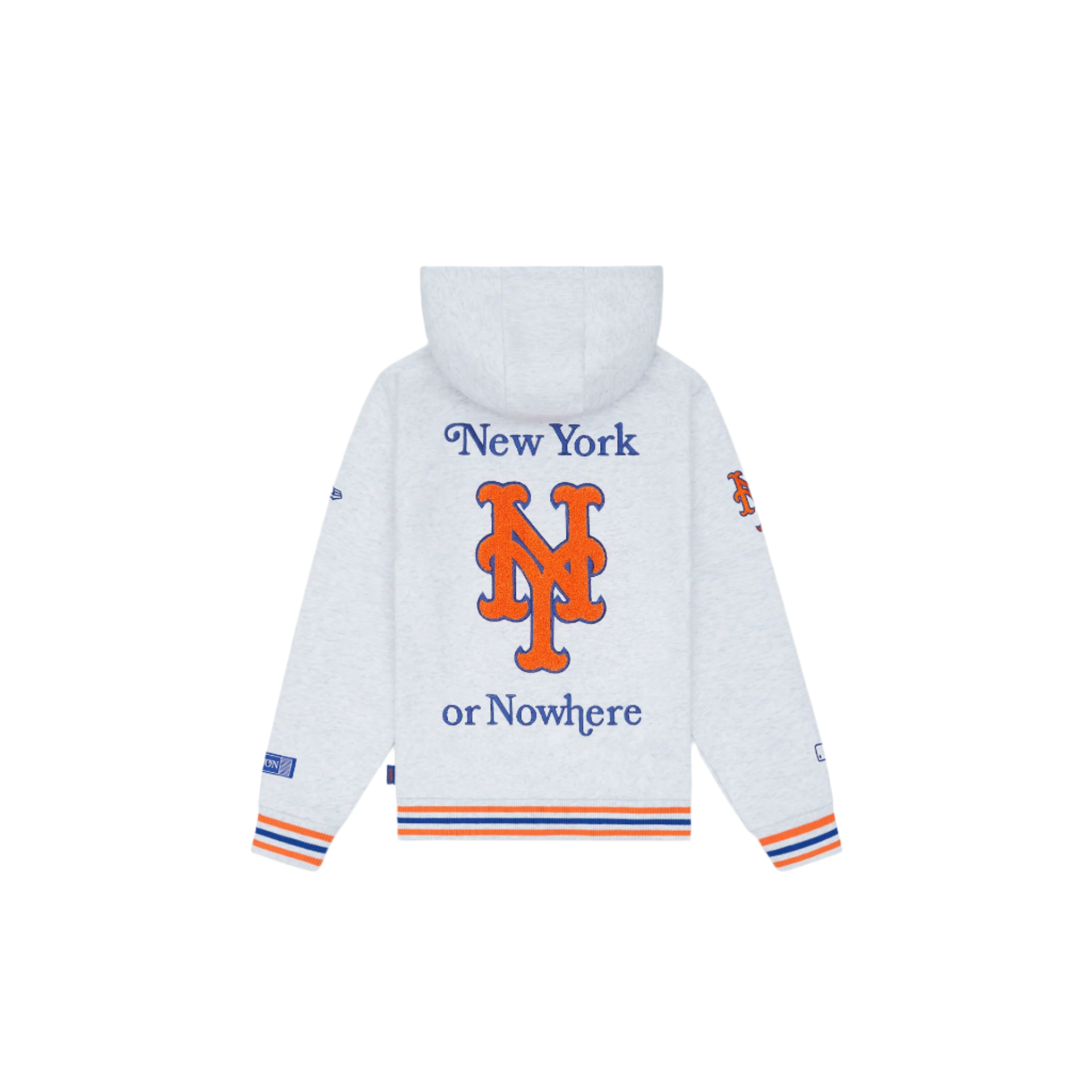 Alternative view of New York Or Nowhere X New York Mets Youth White Full-Zip Hoodie