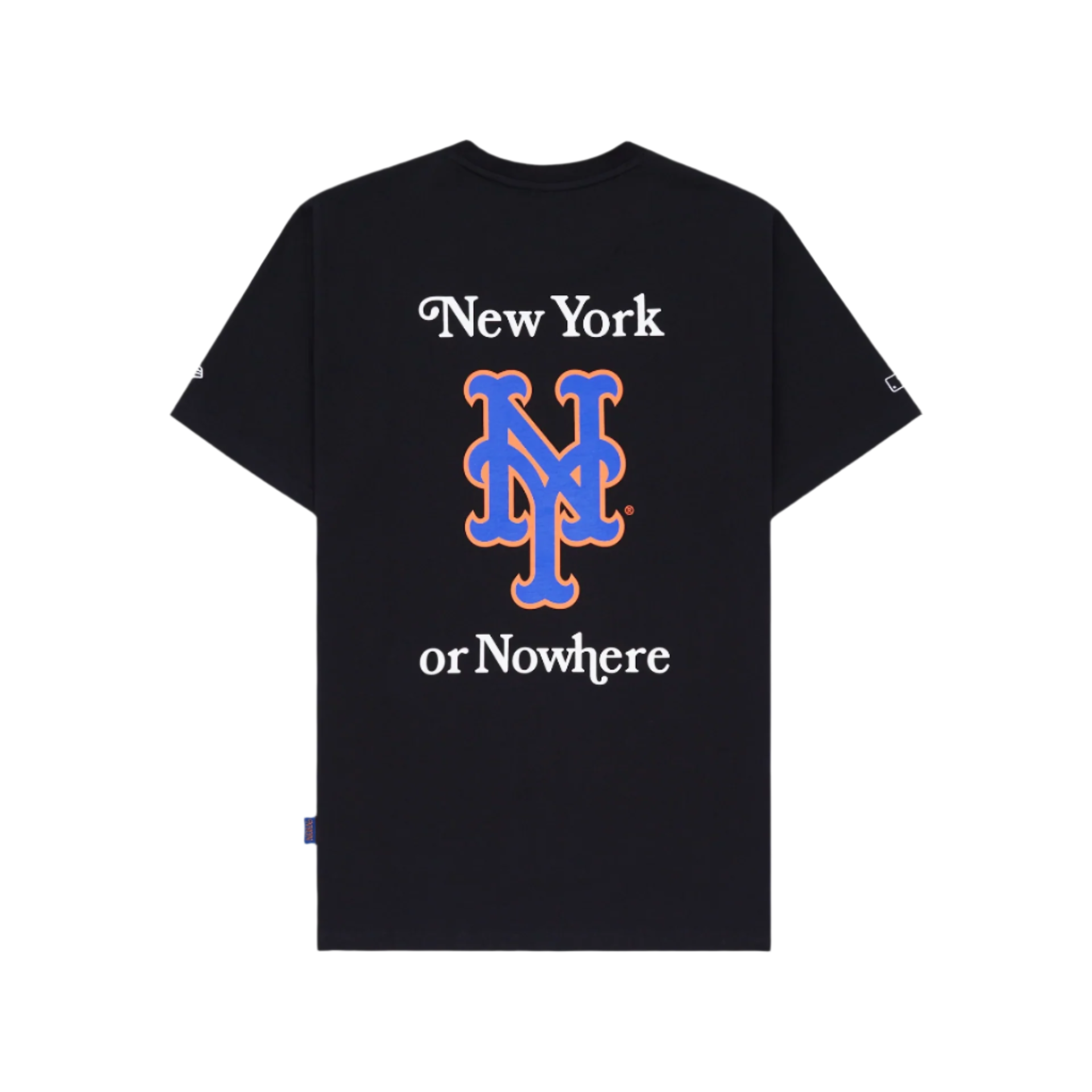 Alternative view of New York Or Nowhere X New York Mets Black Logo T-Shirt