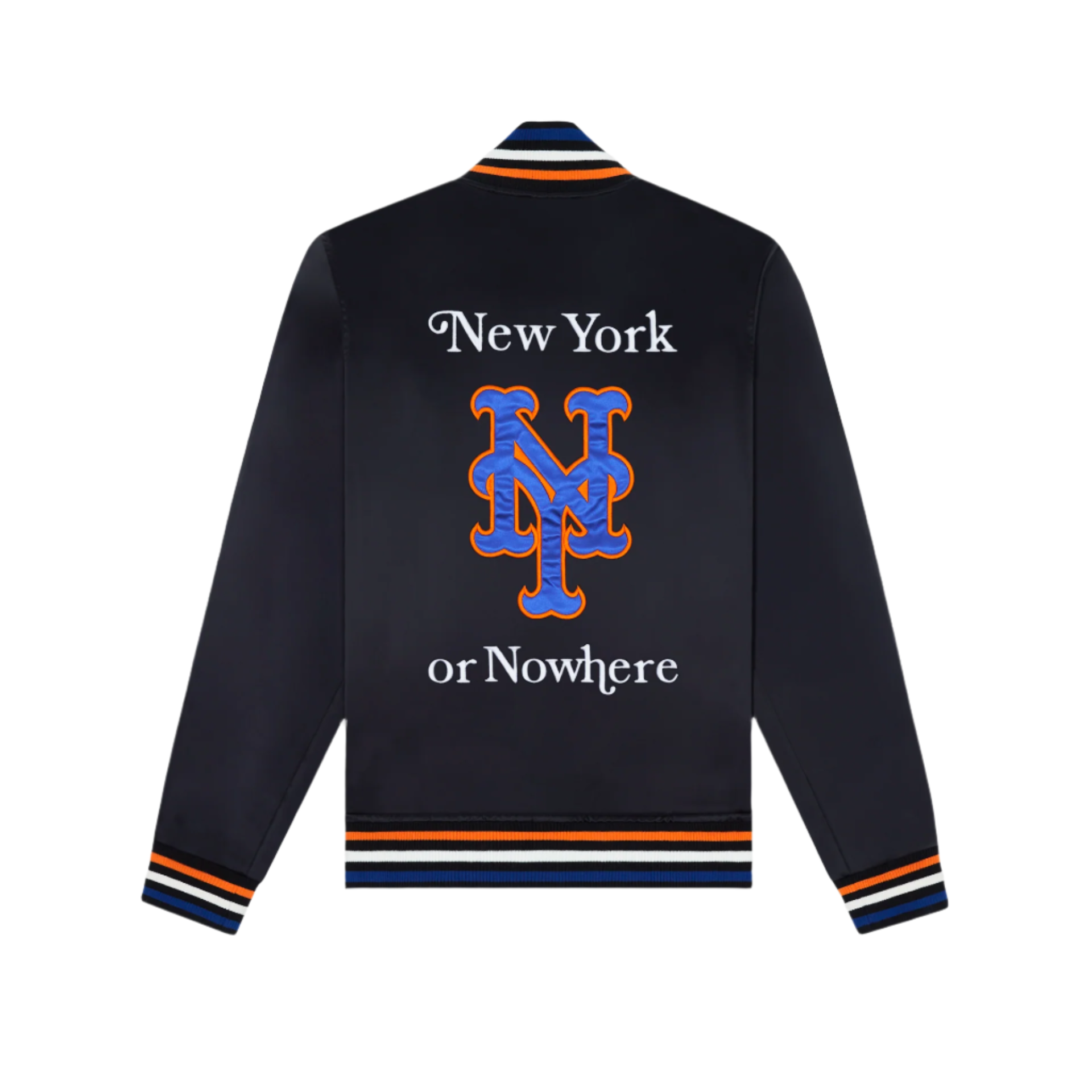 Alternative view of New York Or Nowhere X New York Mets Black Varsity Jacket