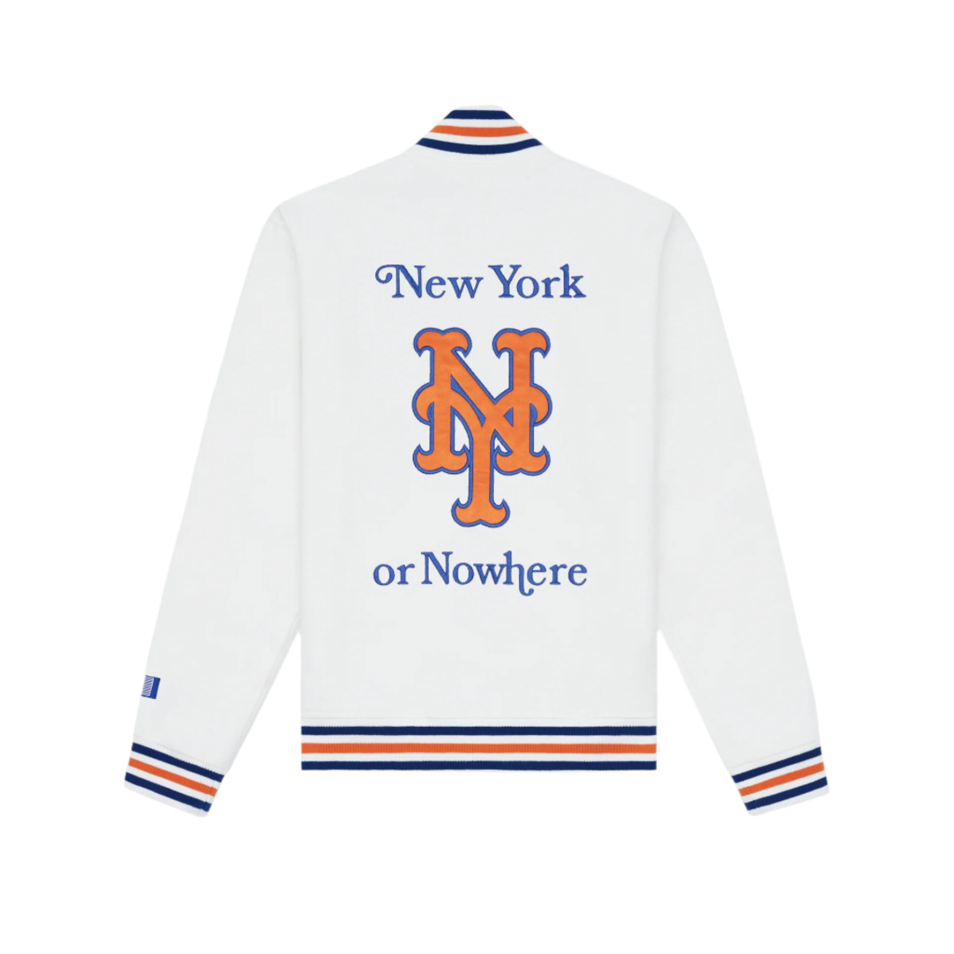 Alternative view of New York Or Nowhere X New York Mets White Varsity Jacket