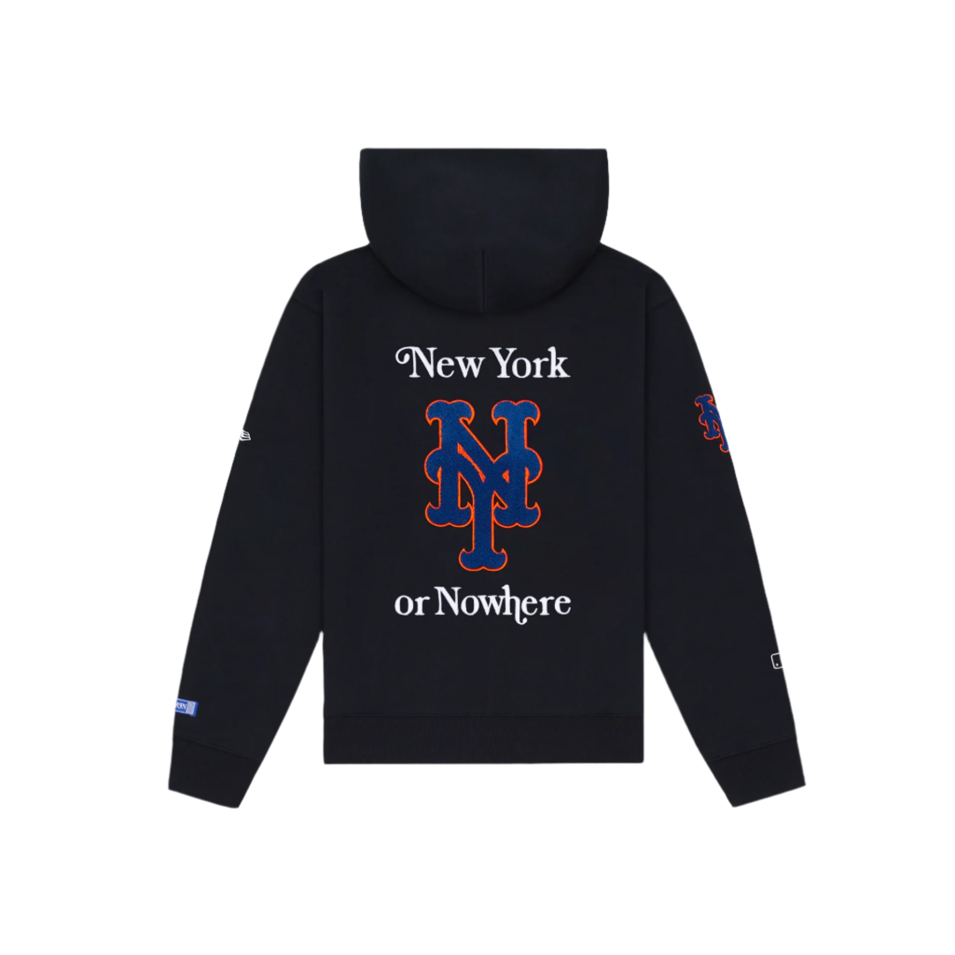 Alternative view of New York Or Nowhere X New York Mets Black Full-Zip Hoodie