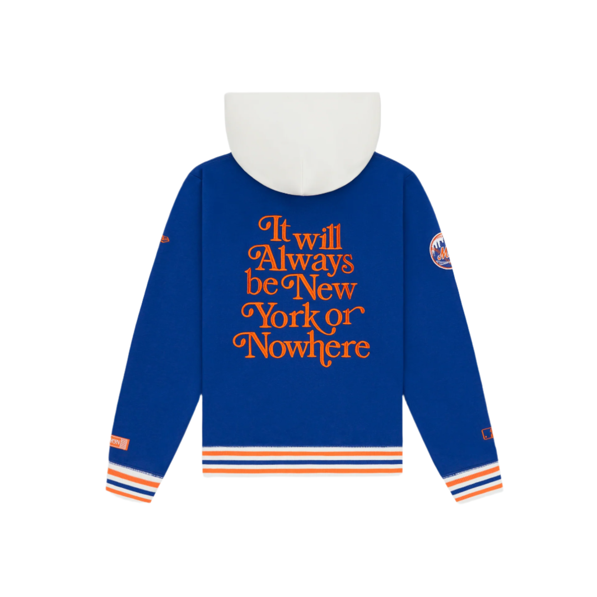 Alternative view of New York Or Nowhere X New York Mets Light Royal Motto Hoodie
