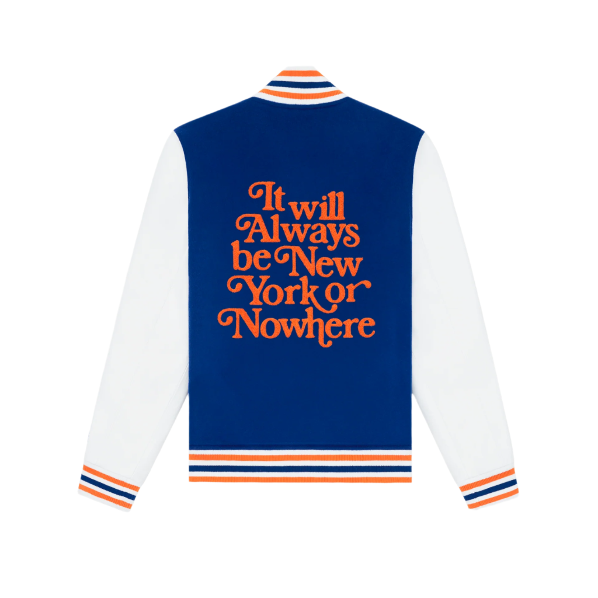 Alternative view of New York Or Nowhere X New York Mets Light Royal Motto Varsity Jacket