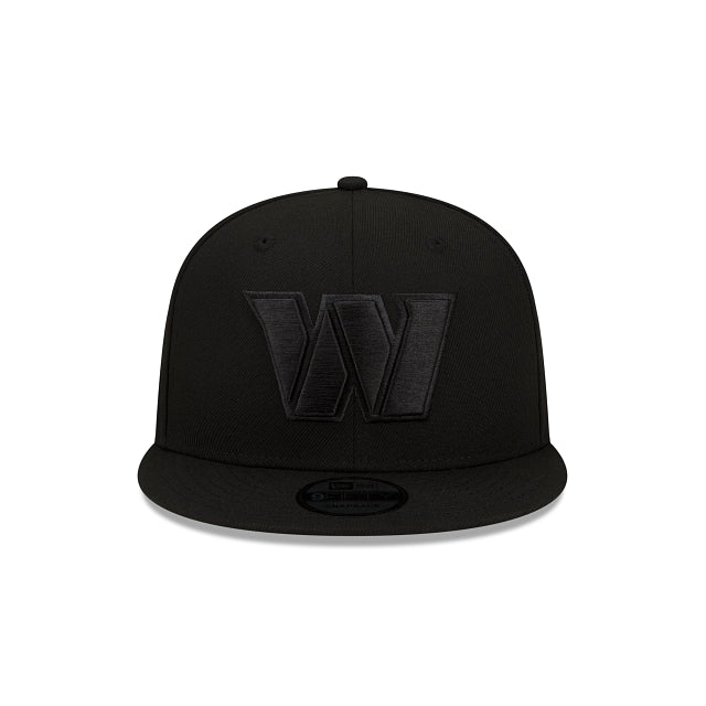 Alternative view of Washington Commanders Black On Black 9Fifty Snapback Hat