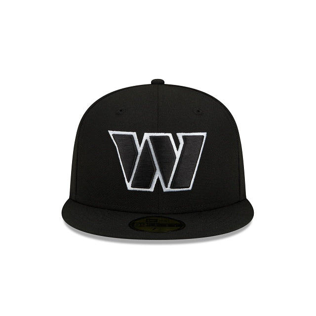 Alternative view of Washington Commanders Black And White 59Fifty Fitted Hat