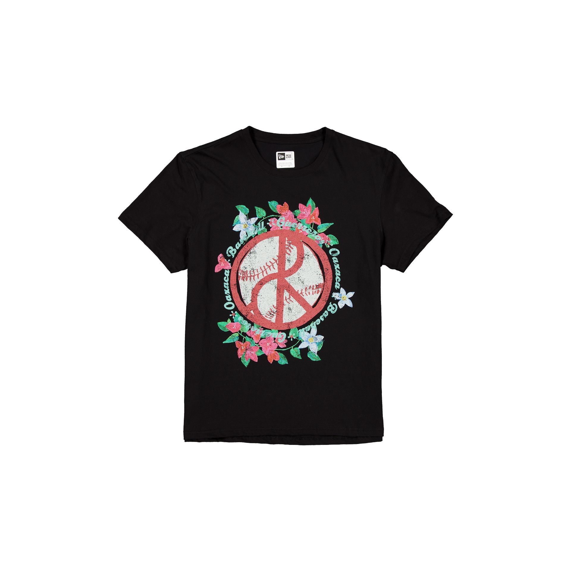 Guerreros De Oaxaca Black Floral T-Shirt
