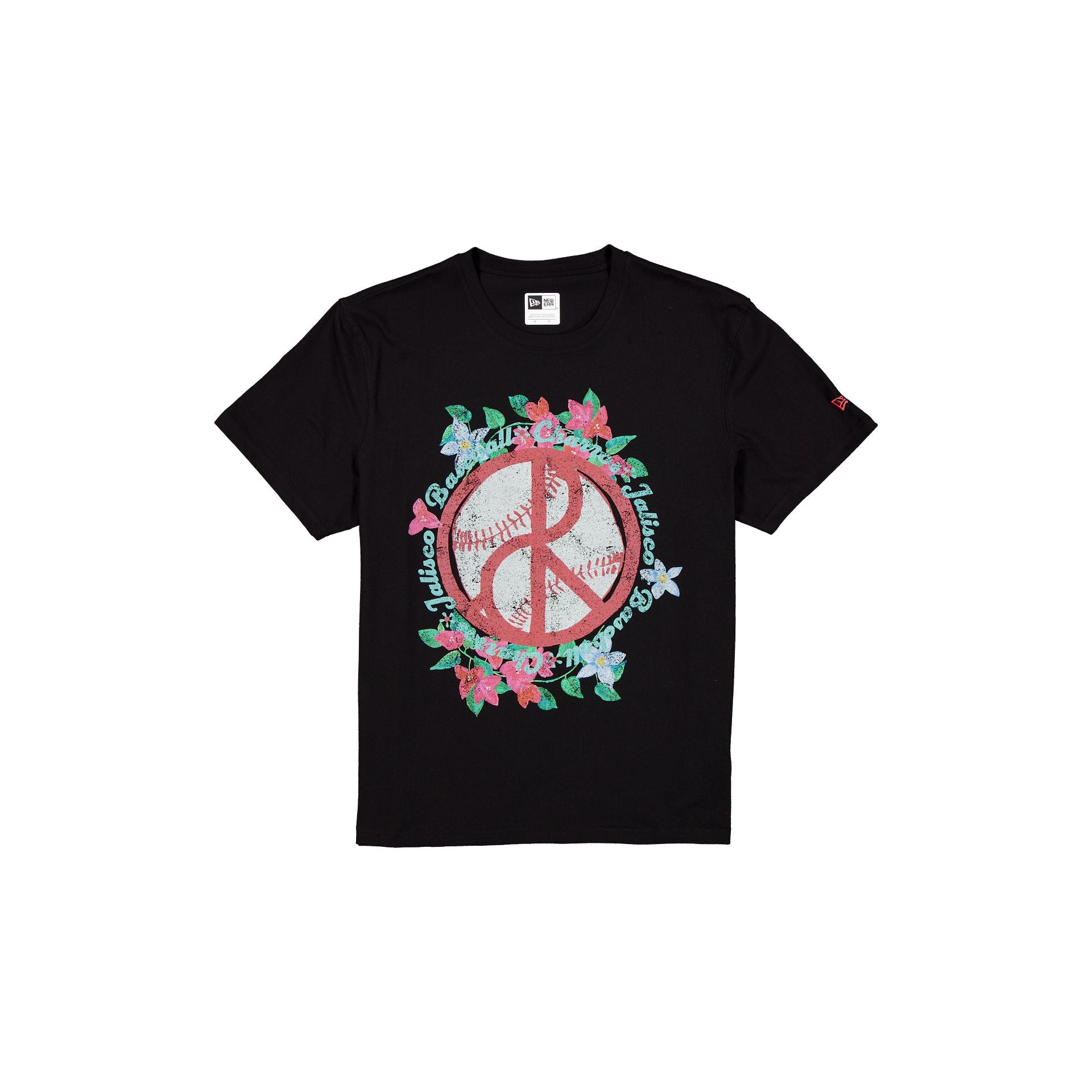 Charros De Jalisco Black Floral T-Shirt