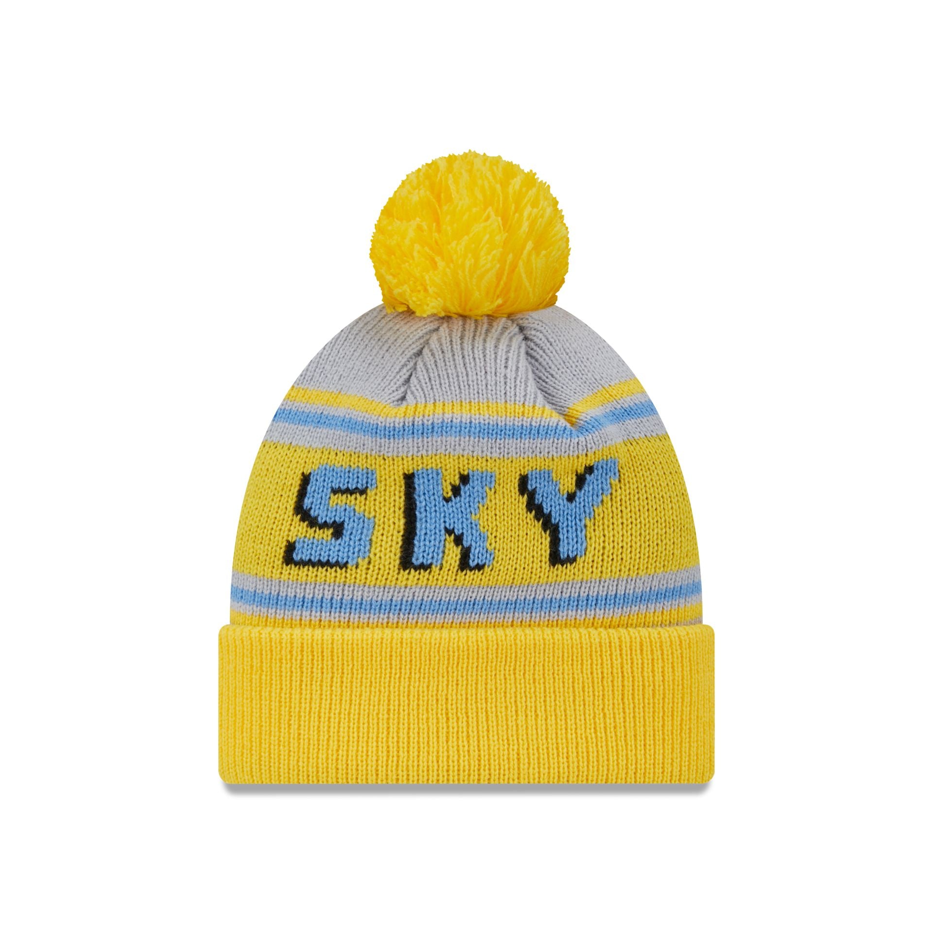 Alternative view of Chicago Sky 2024 Team Pom Knit Hat
