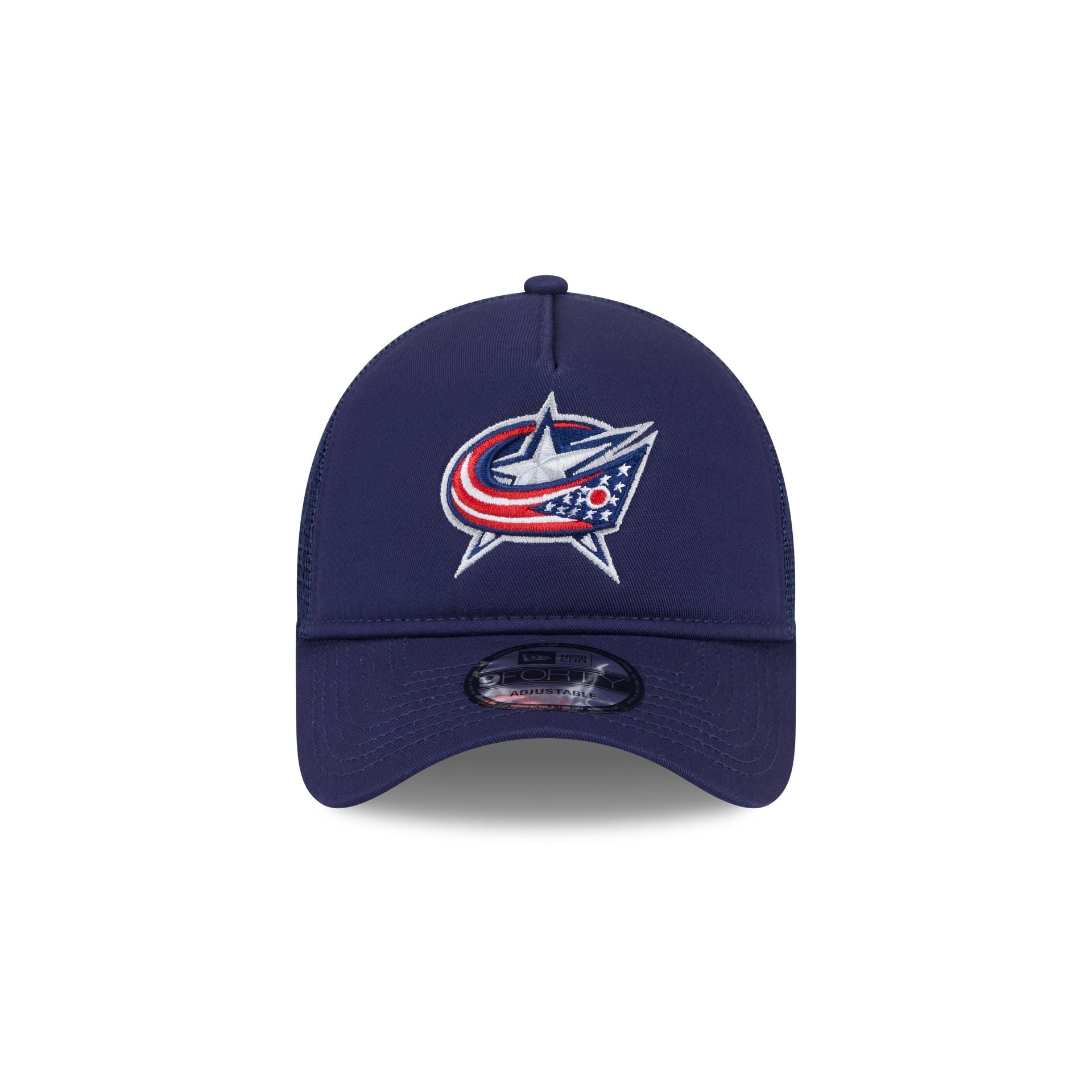 Alternative view of Columbus Blue Jackets 9Forty A-Frame Trucker Hat