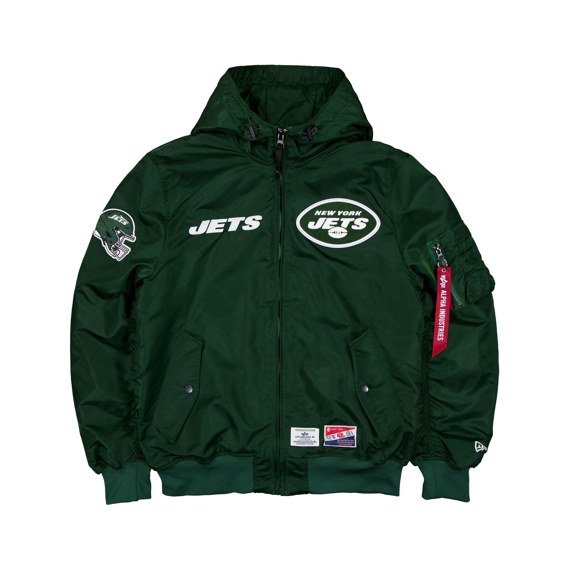 Alpha Industries X New York Jets L-2B Hooded Bomber Jacket