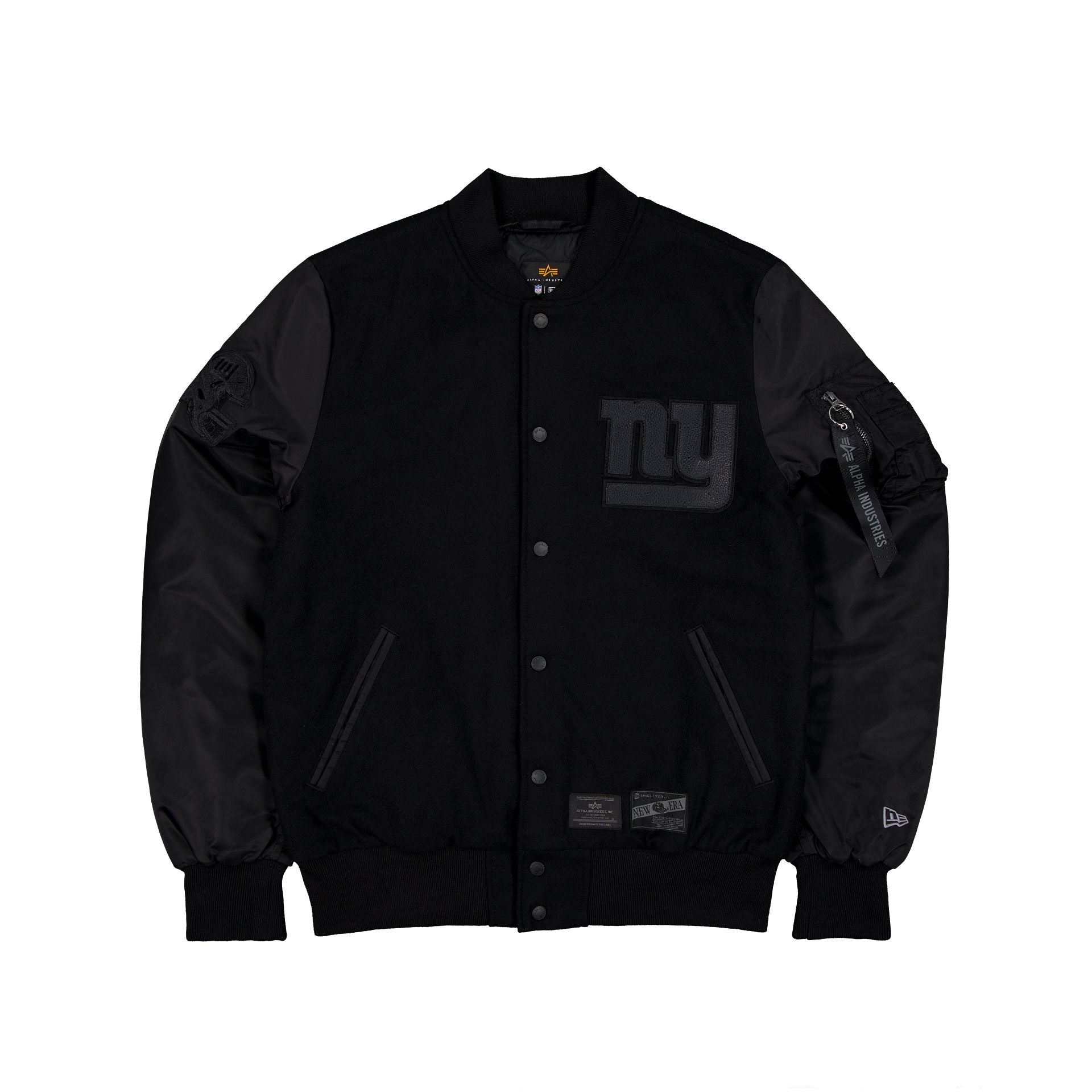 Alpha Industries X New York Giants Ma-1 Wool Varsity Jacket Black
