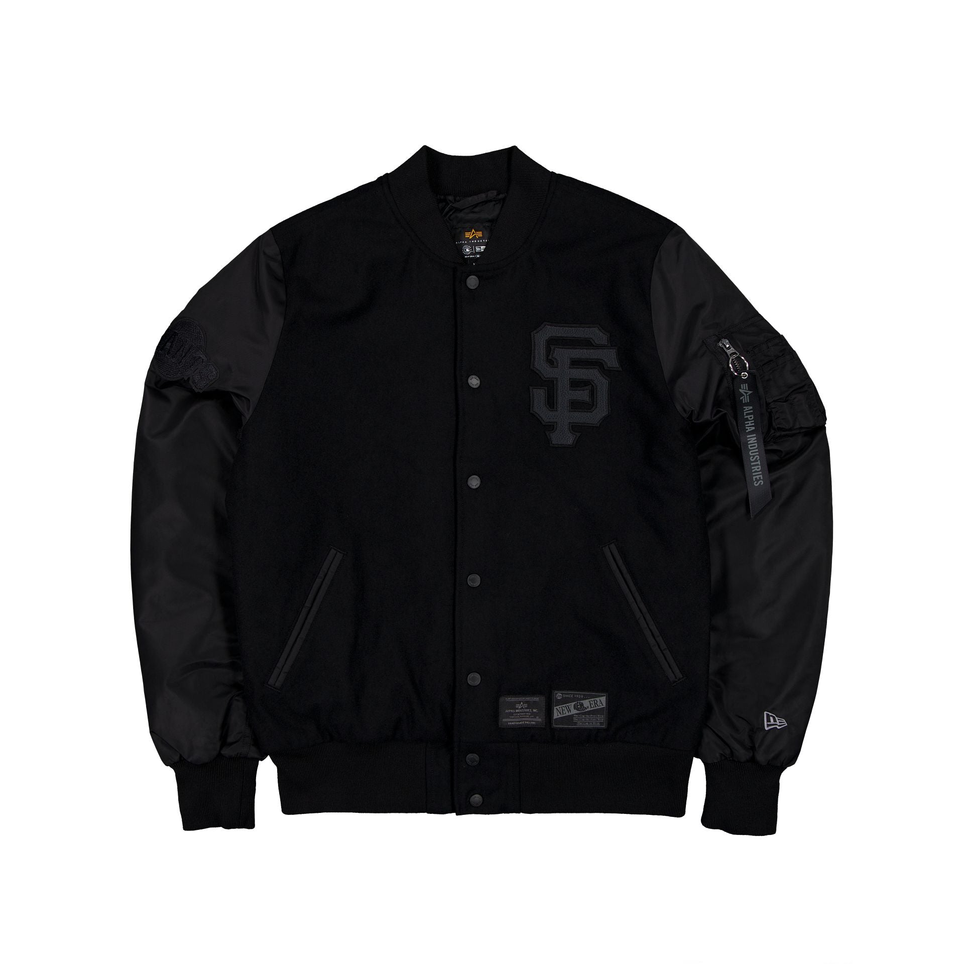 Alpha Industries X San Francisco Giants Ma-1 Wool Varsity Jacket Black