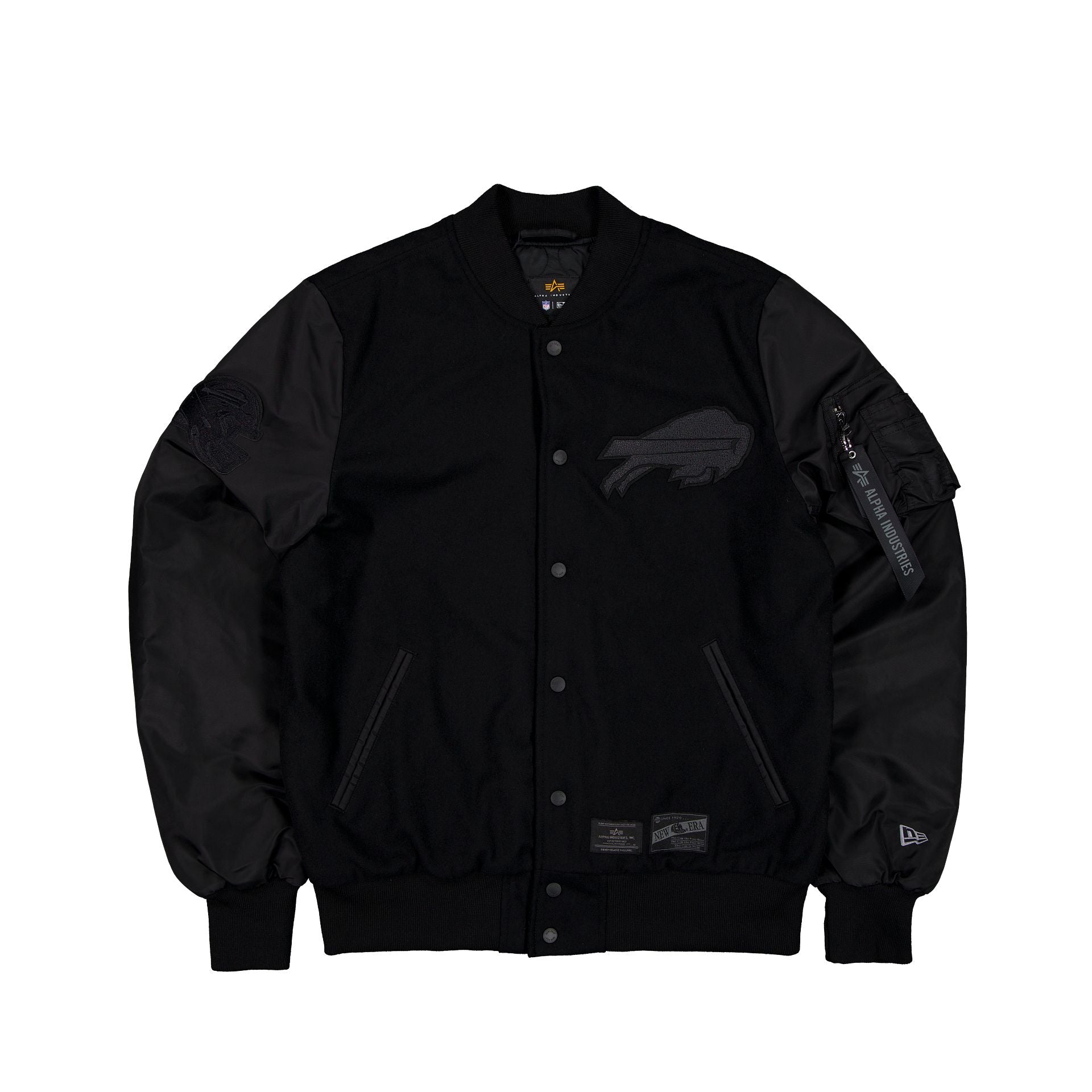Alternative view of Alpha Industries X Buffalo Bills Ma-1 Wool Varsity Jacket Black