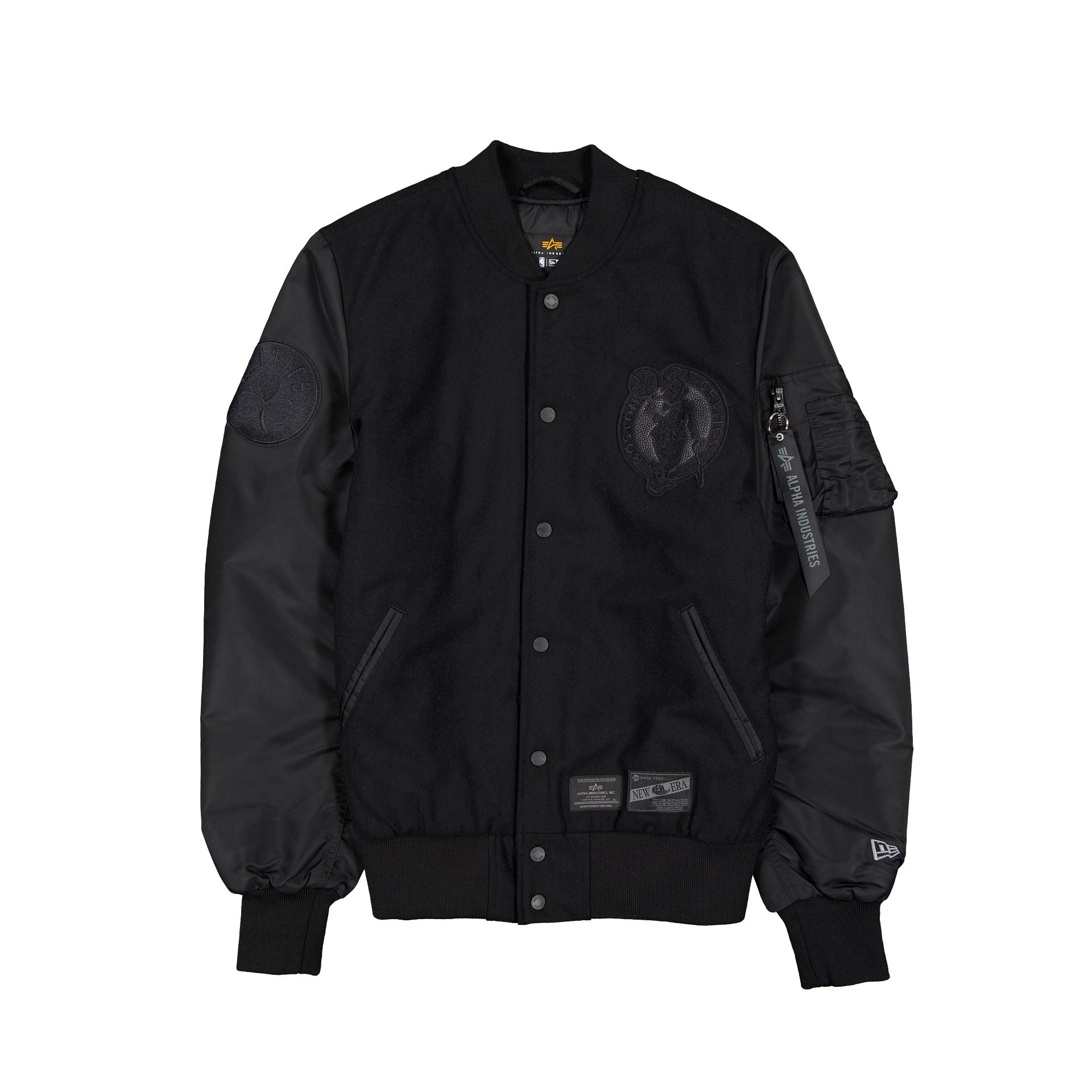 Alpha Industries X Boston Celtics Ma-1 Wool Varsity Jacket Black