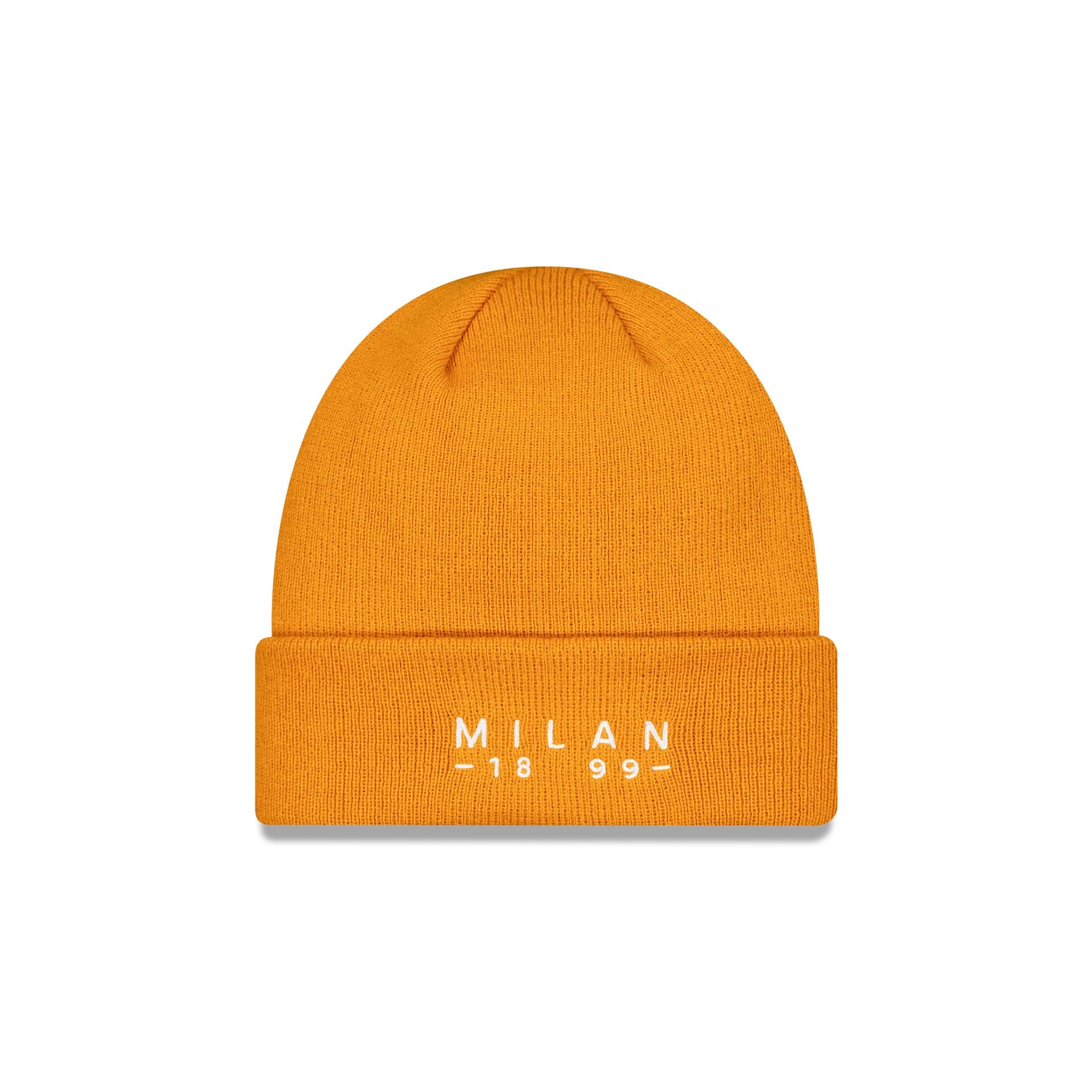 Ac Milan Seasonal Orange Wordmark Cuff Knit Hat