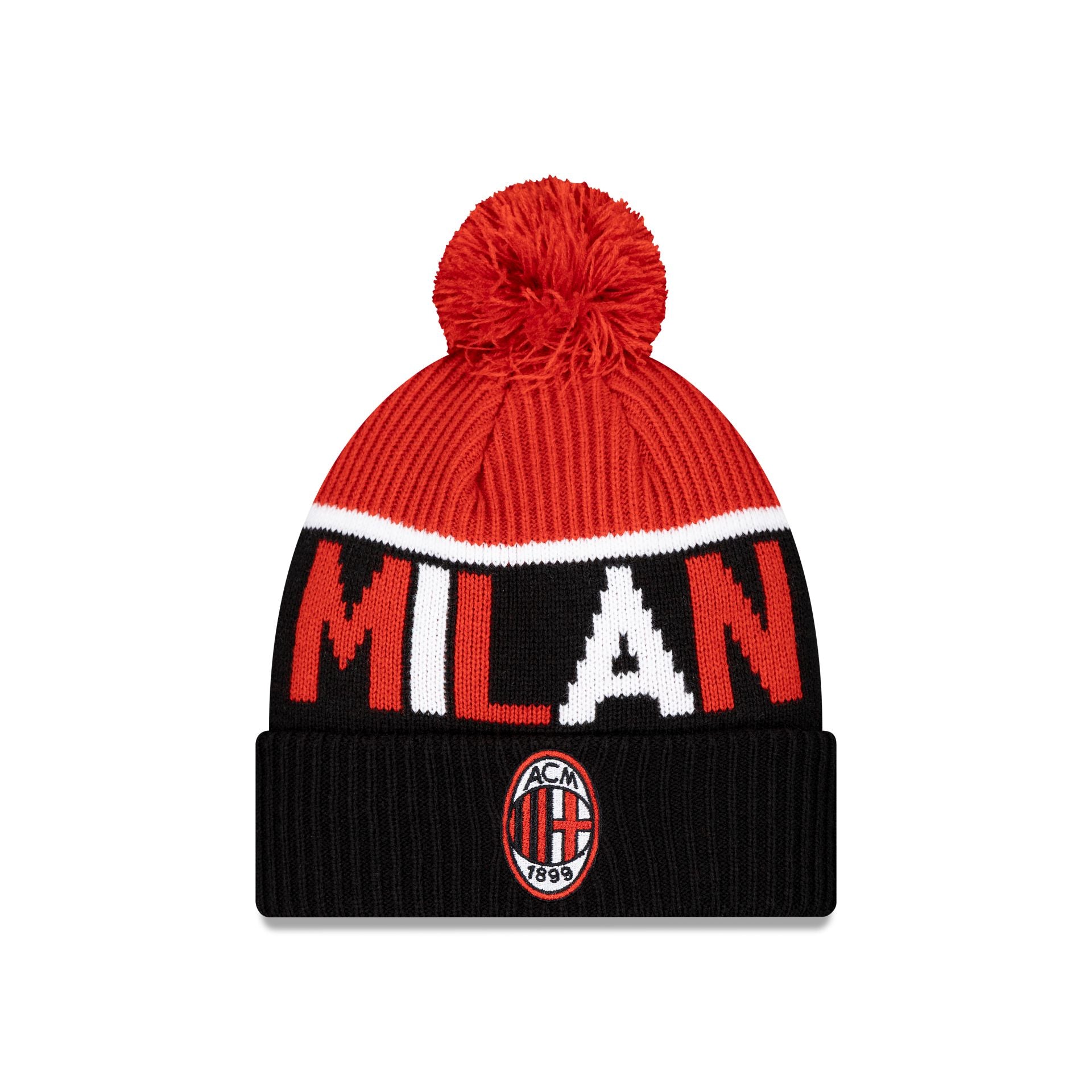 Ac Milan Sport Black Pom Knit Hat
