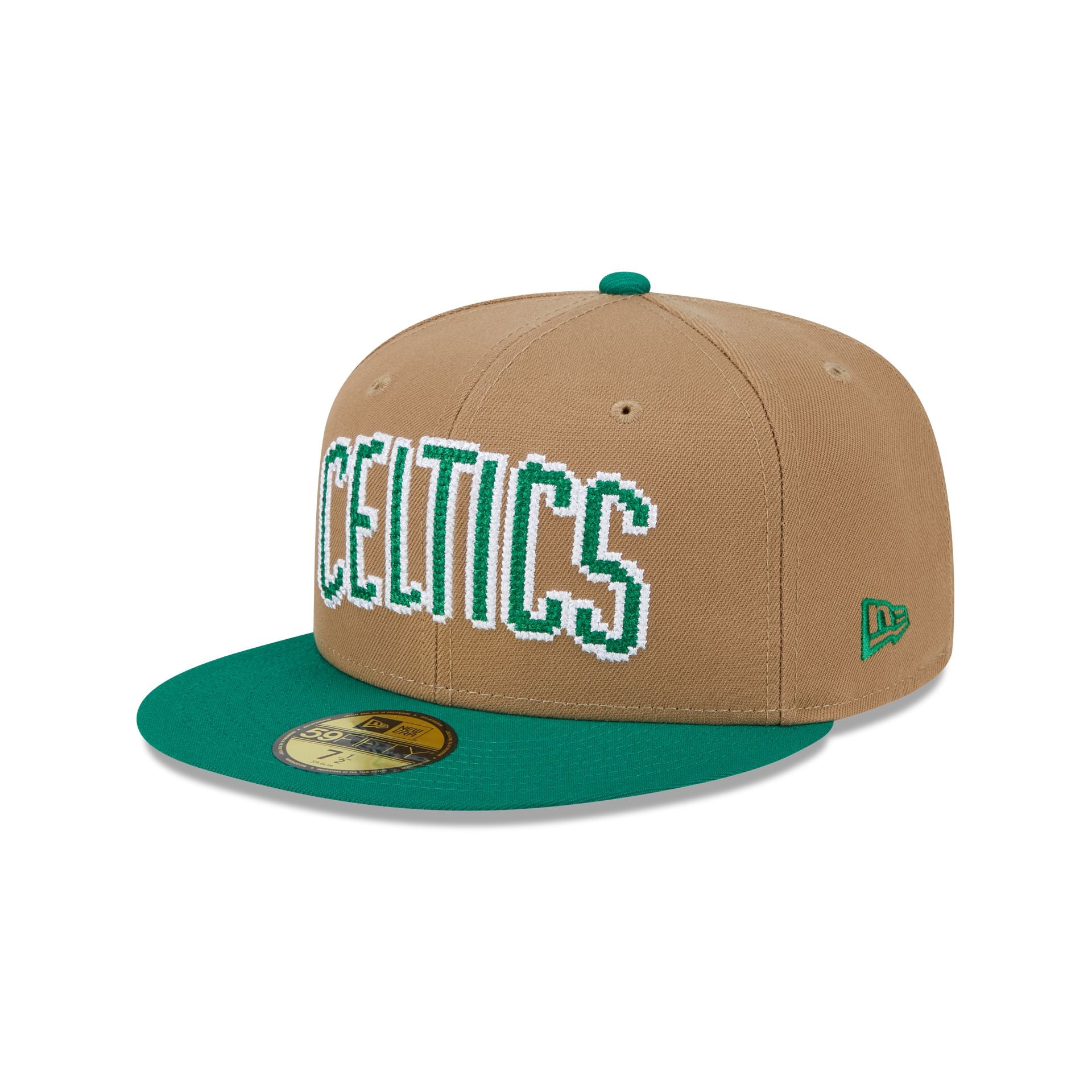 Boston Celtics Classic 8-Bit Wordmark 59Fifty Fitted Hat