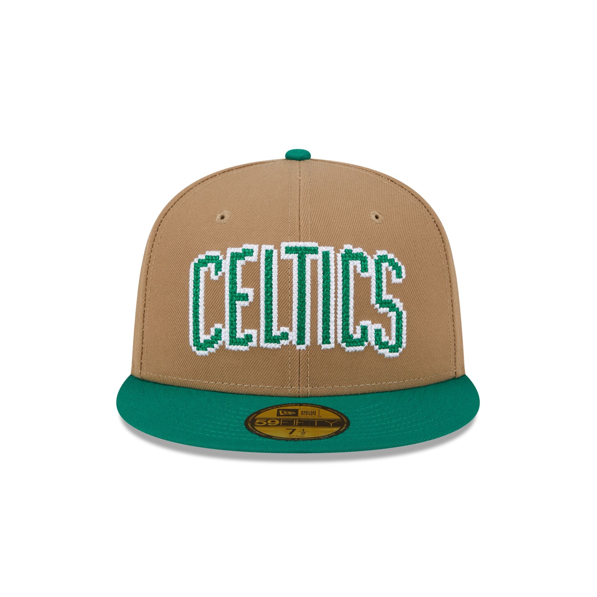 Alternative view of Boston Celtics Classic 8-Bit Wordmark 59Fifty Fitted Hat