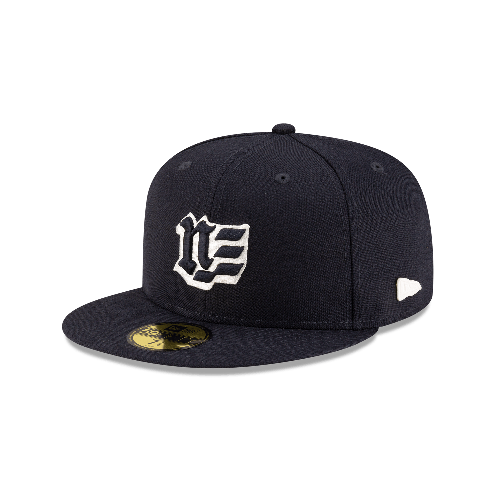 Blackletter Navy 59Fifty Fitted Hat