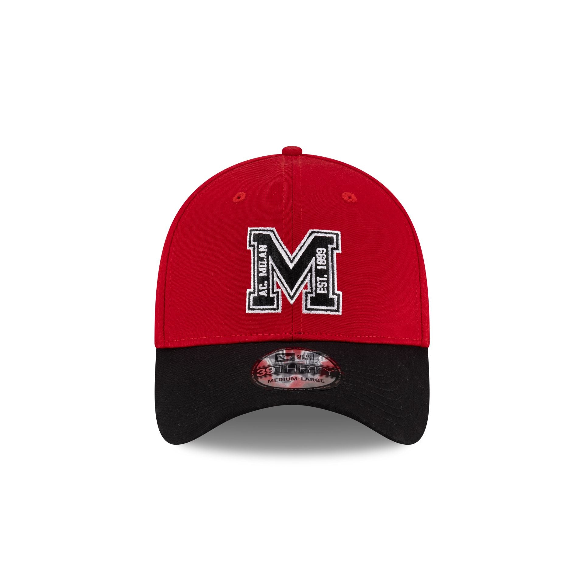 Alternative view of Ac Milan M Logo Scarlet 39Thirty Stretch Fit Hat