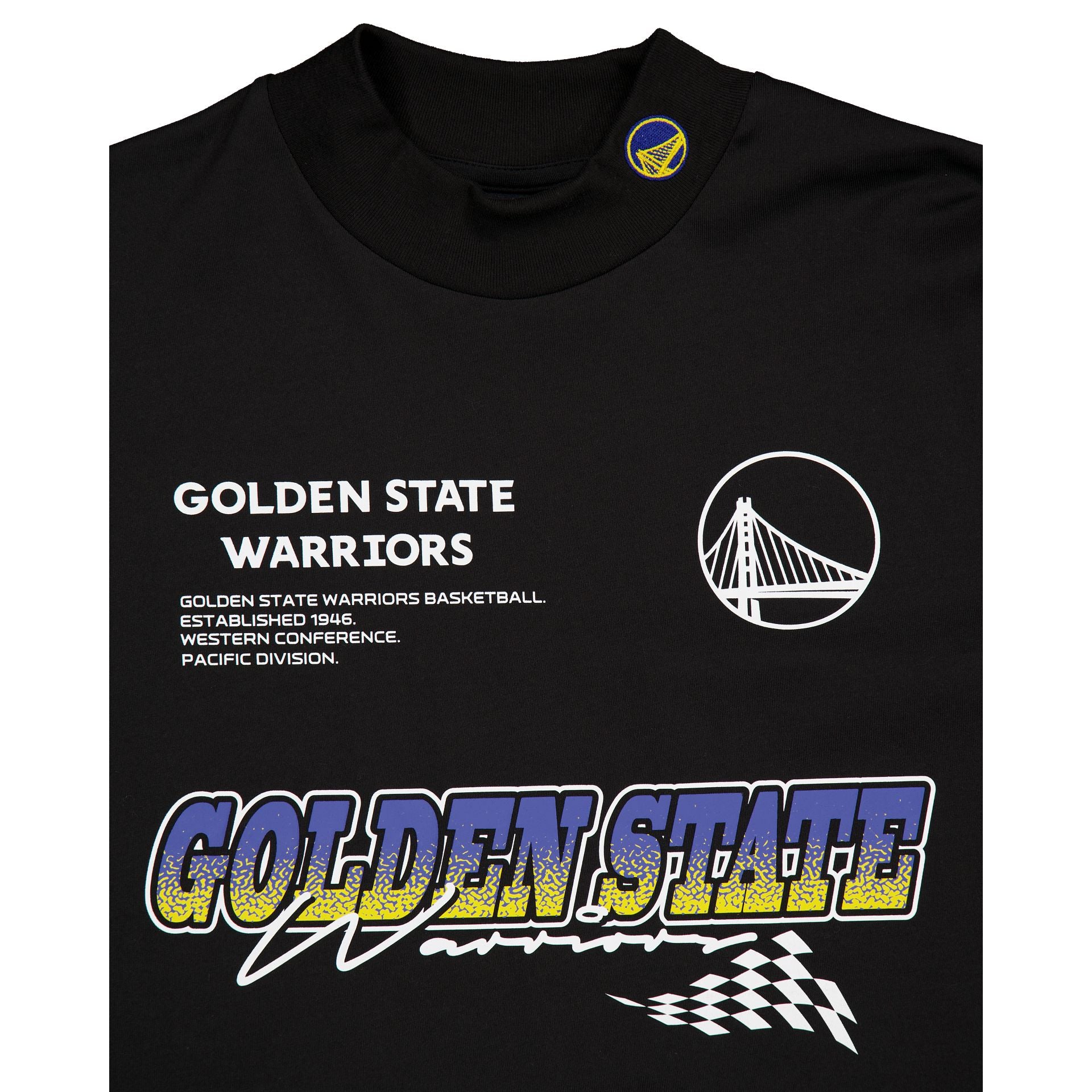 Golden State Warriors Modern Speed Black Long Sleeve T-Shirt - Image 3