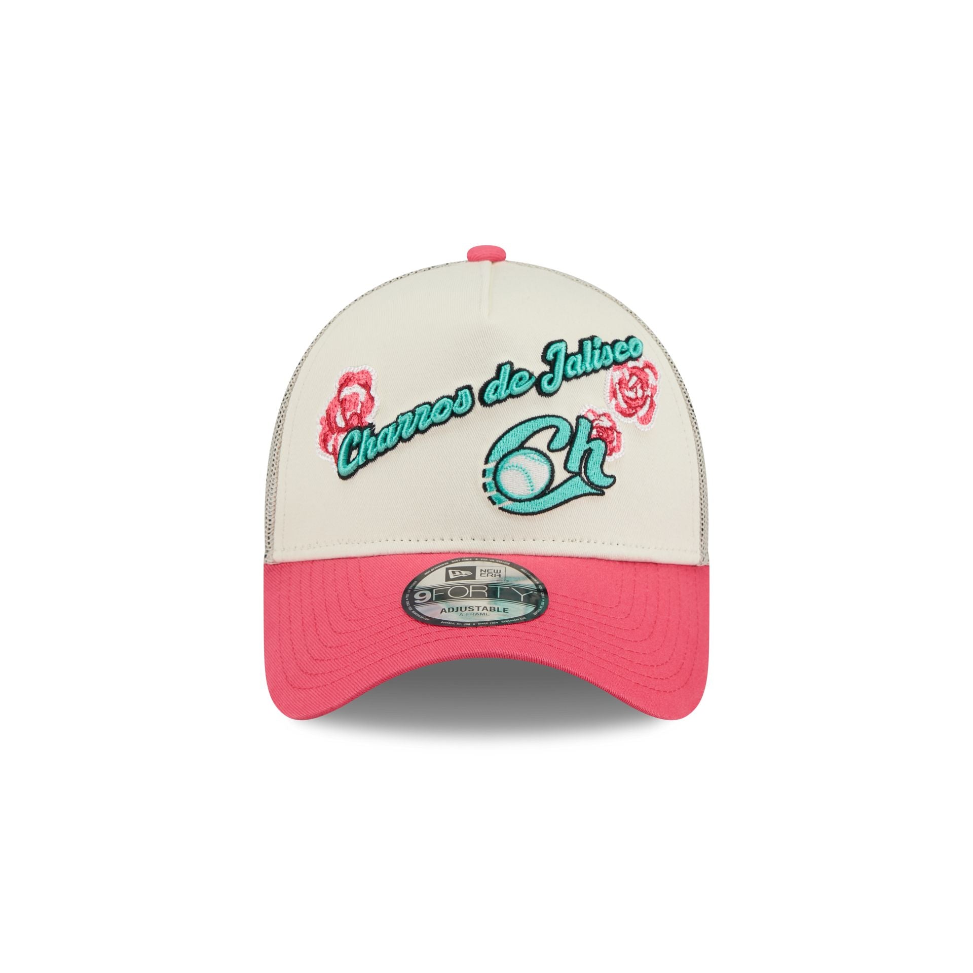 Alternative view of Charros De Jalisco Two-Tone Pink Rose 9Forty A-Frame Snapback Hat