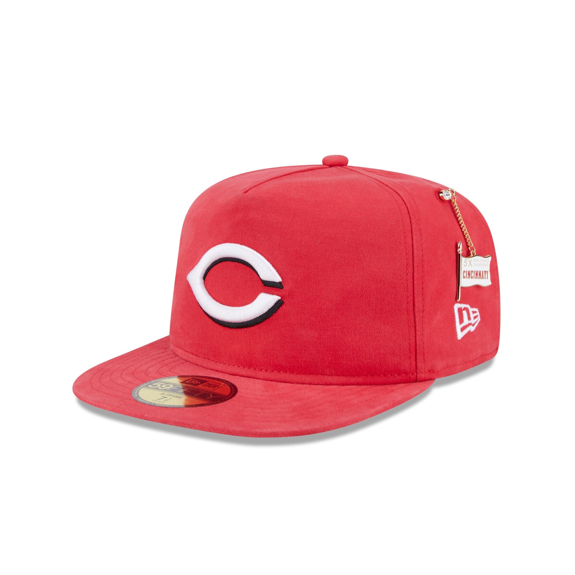 Cincinnati Reds Championship Side Flag 59Fifty A-Frame Fitted Hat