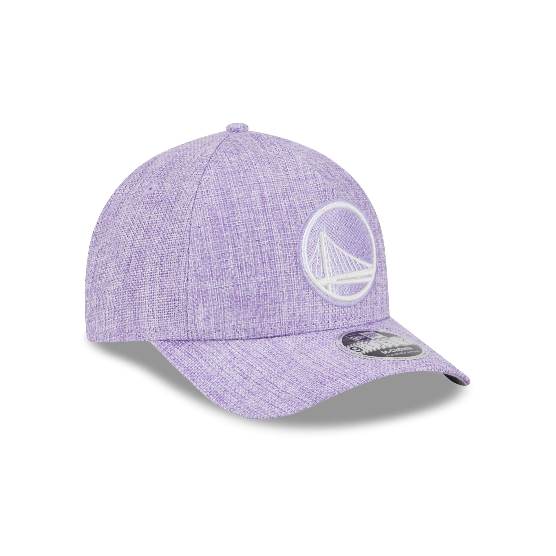 Golden State Warriors Cotton Weave Purple 9Forty M-Crown A-Frame Snapback Hat - Image 3