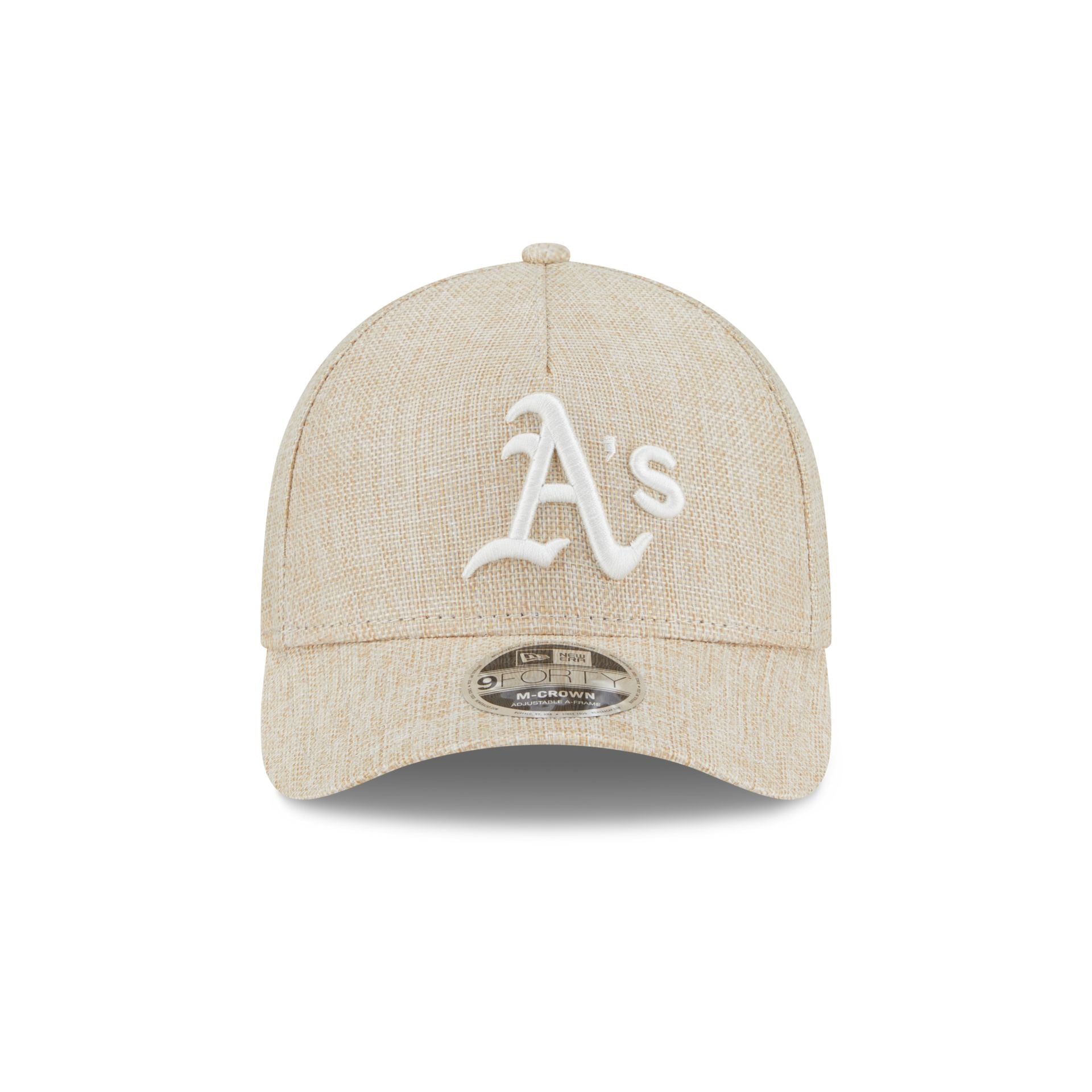 Alternative view of Athletics Cotton Weave Stone 9Forty M-Crown A-Frame Snapback Hat