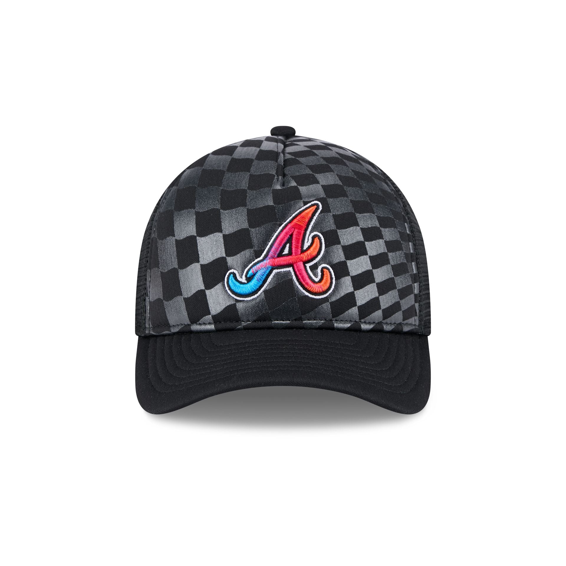 Alternative view of Atlanta Braves Gradient Raceway 9Forty M-Crown A-Frame Trucker Hat