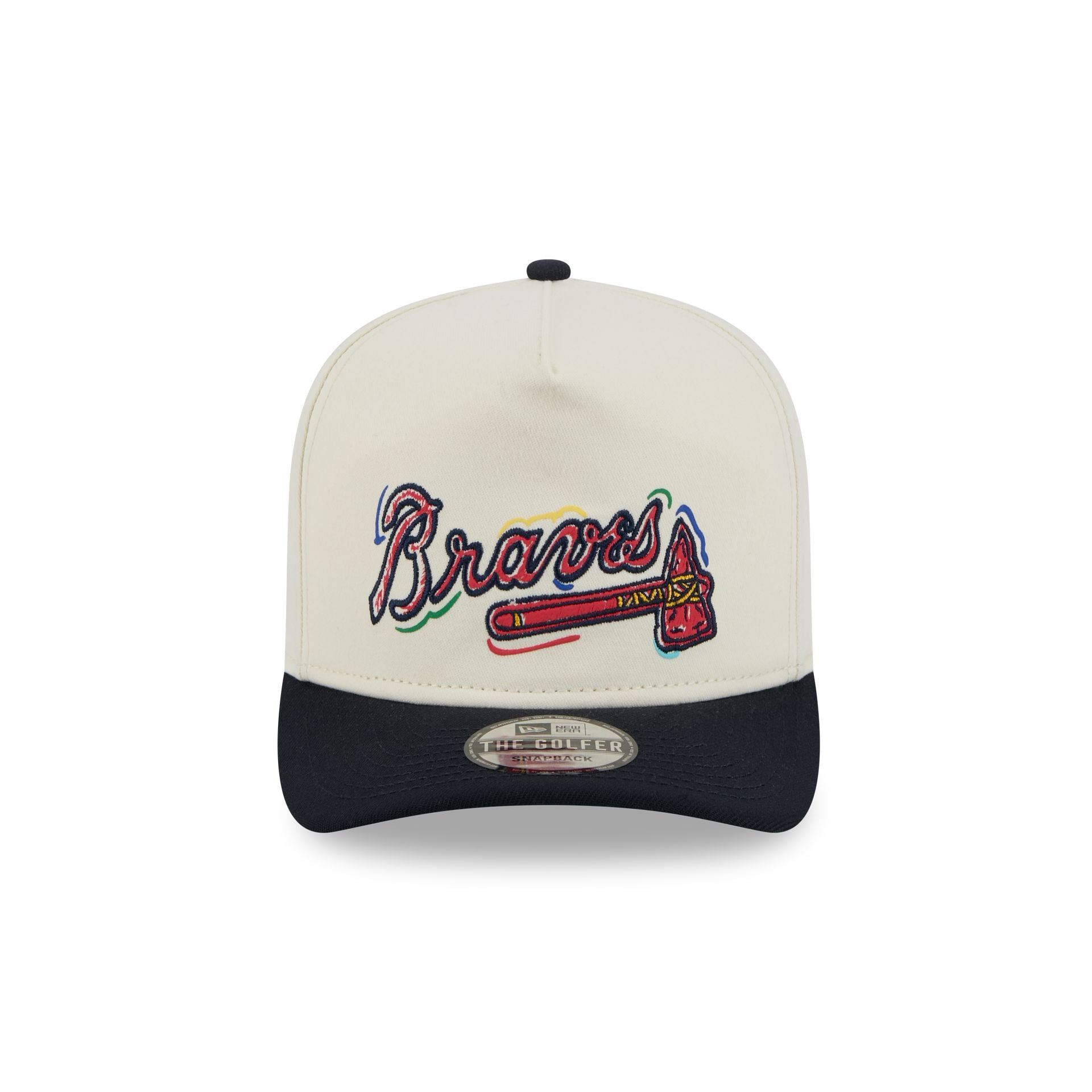 Alternative view of Atlanta Braves Team Scribble Golfer Hat