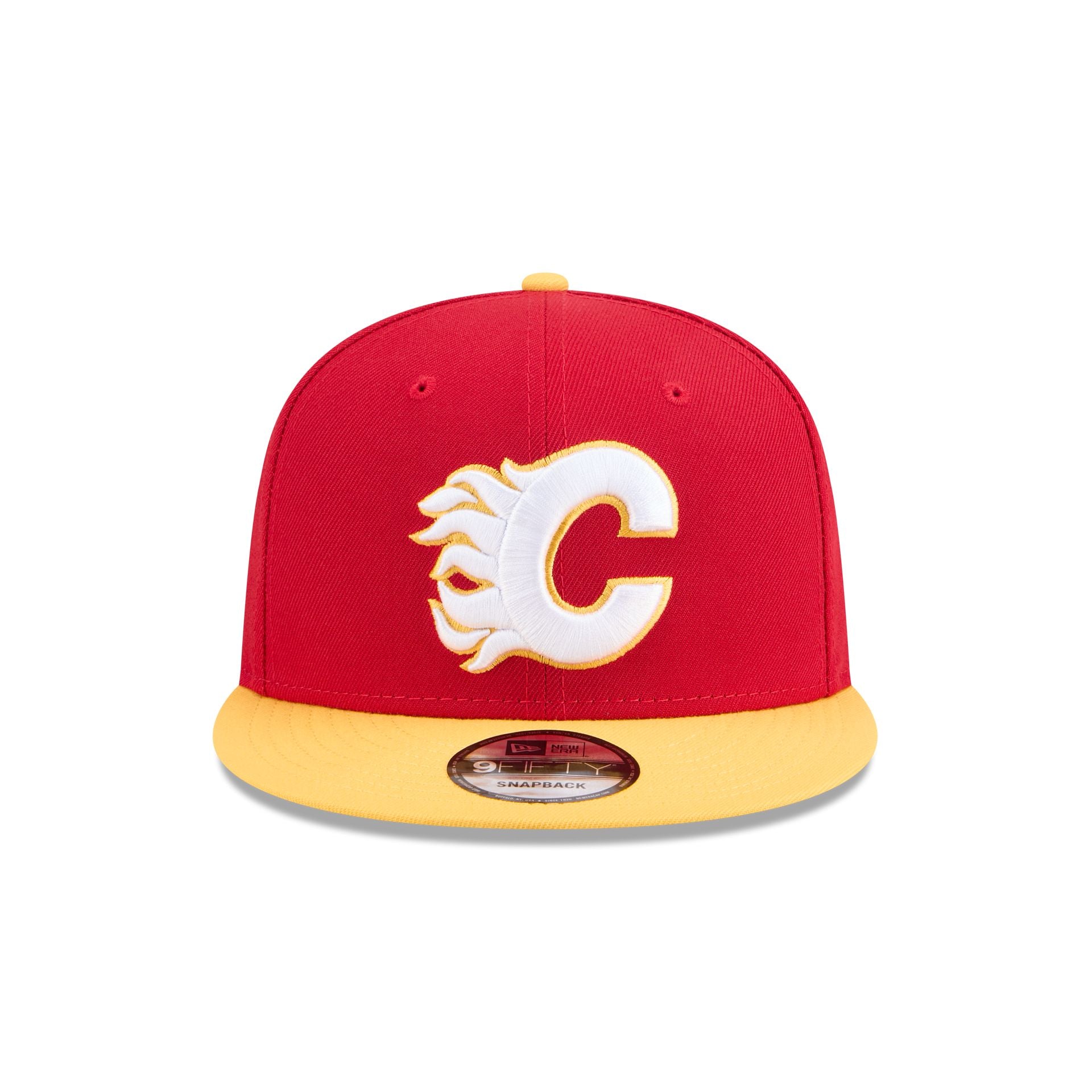 Alternative view of Calgary Flames Yellow Visor 9Fifty Snapback Hat