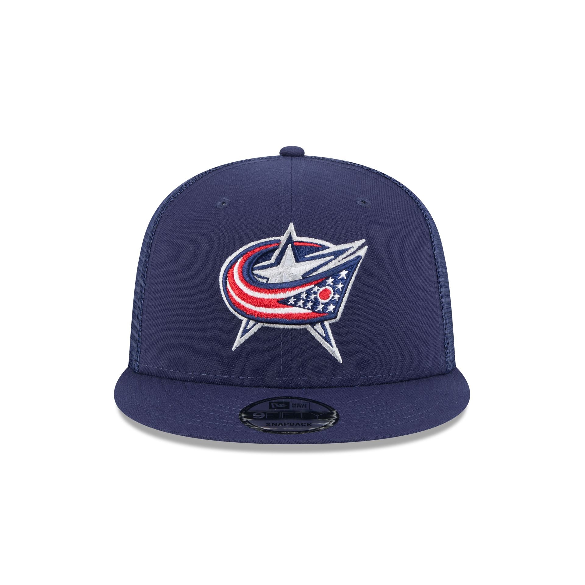 Alternative view of Columbus Blue Jackets Team Tag 9Fifty Trucker Hat