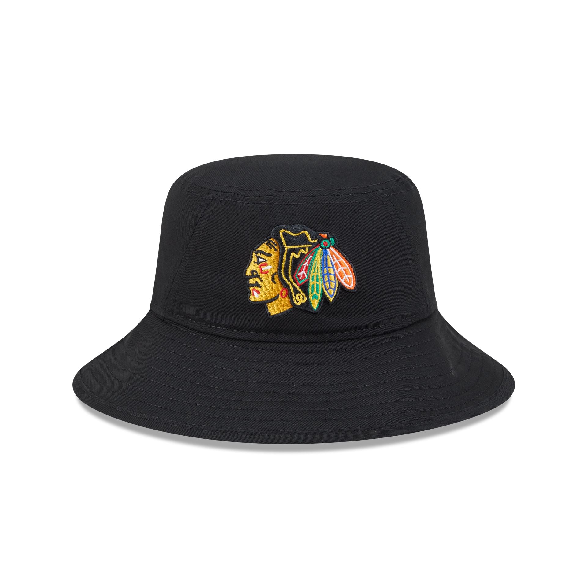 Alternative view of Chicago Blackhawks Black Bucket Hat Hat