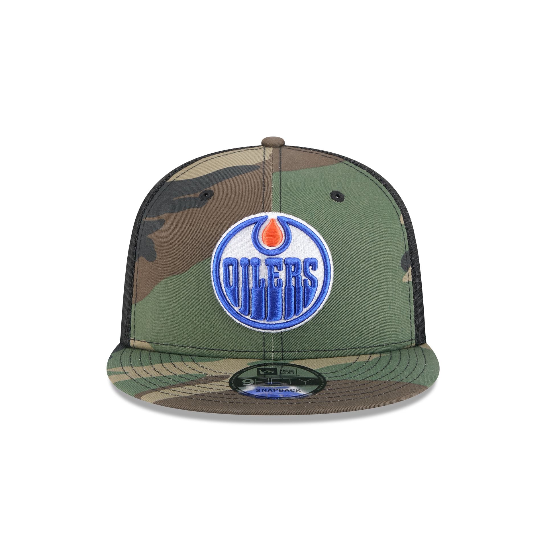 Alternative view of Edmonton Oilers Camo 9Fifty Trucker Hat
