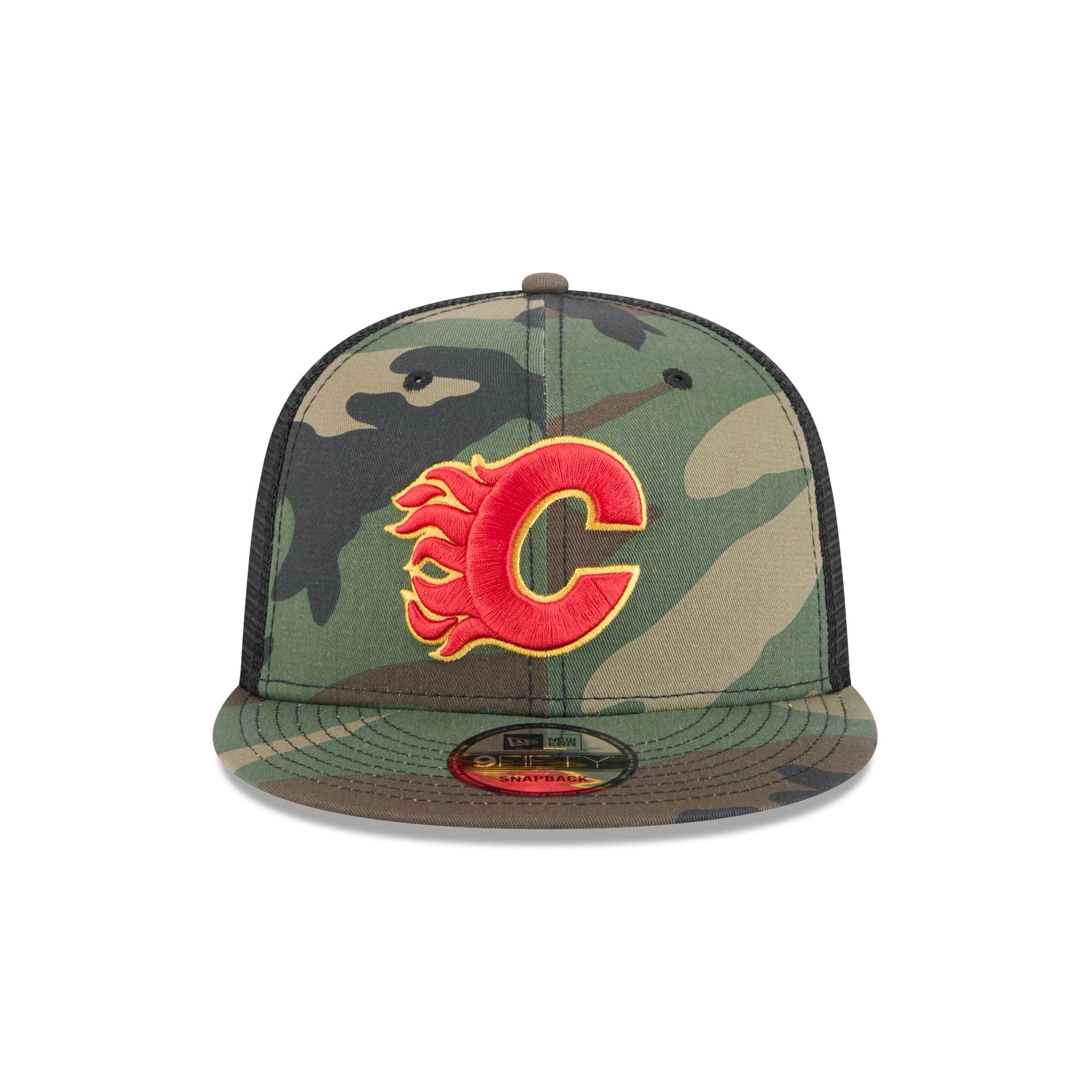 Alternative view of Calgary Flames Camo 9Fifty Trucker Hat
