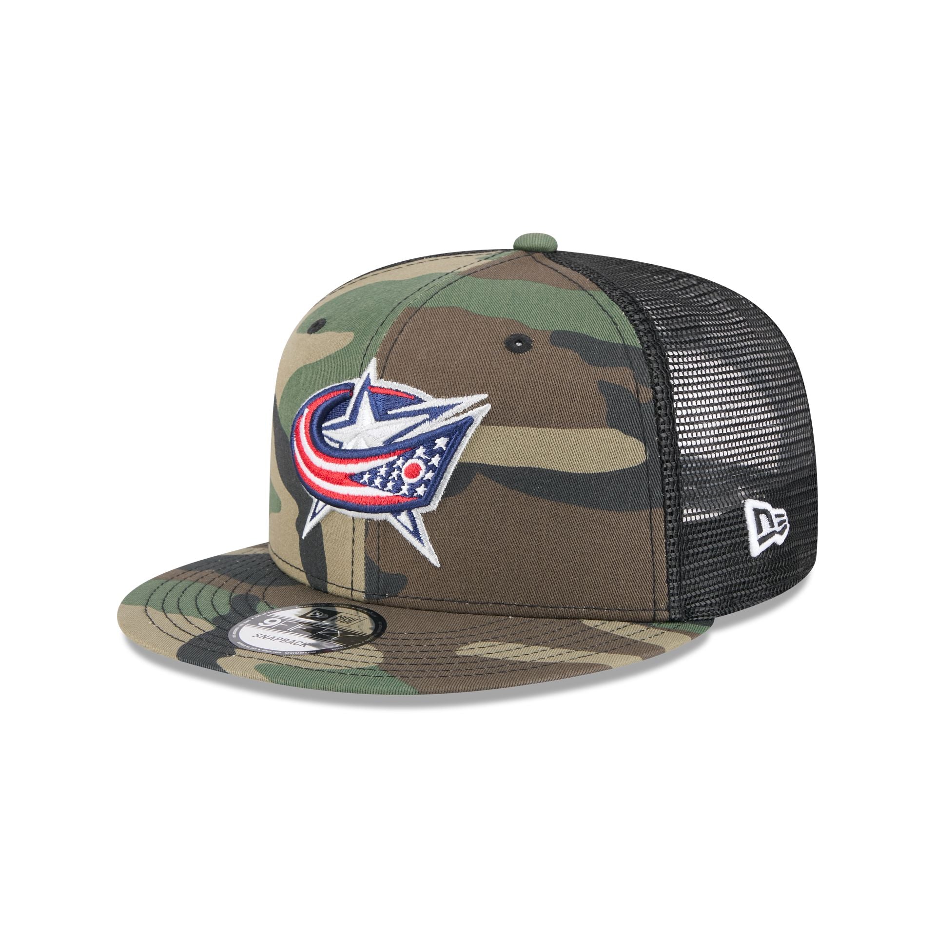 Columbus Blue Jackets Camo 9Fifty Trucker Hat