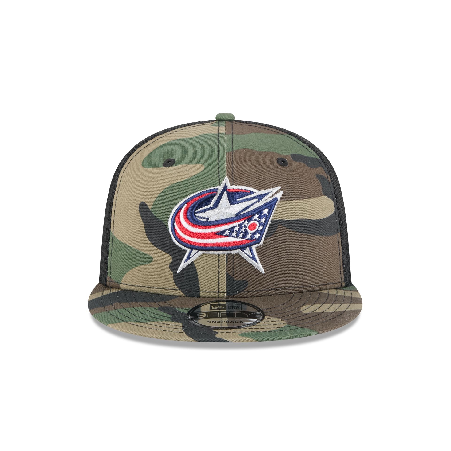 Alternative view of Columbus Blue Jackets Camo 9Fifty Trucker Hat