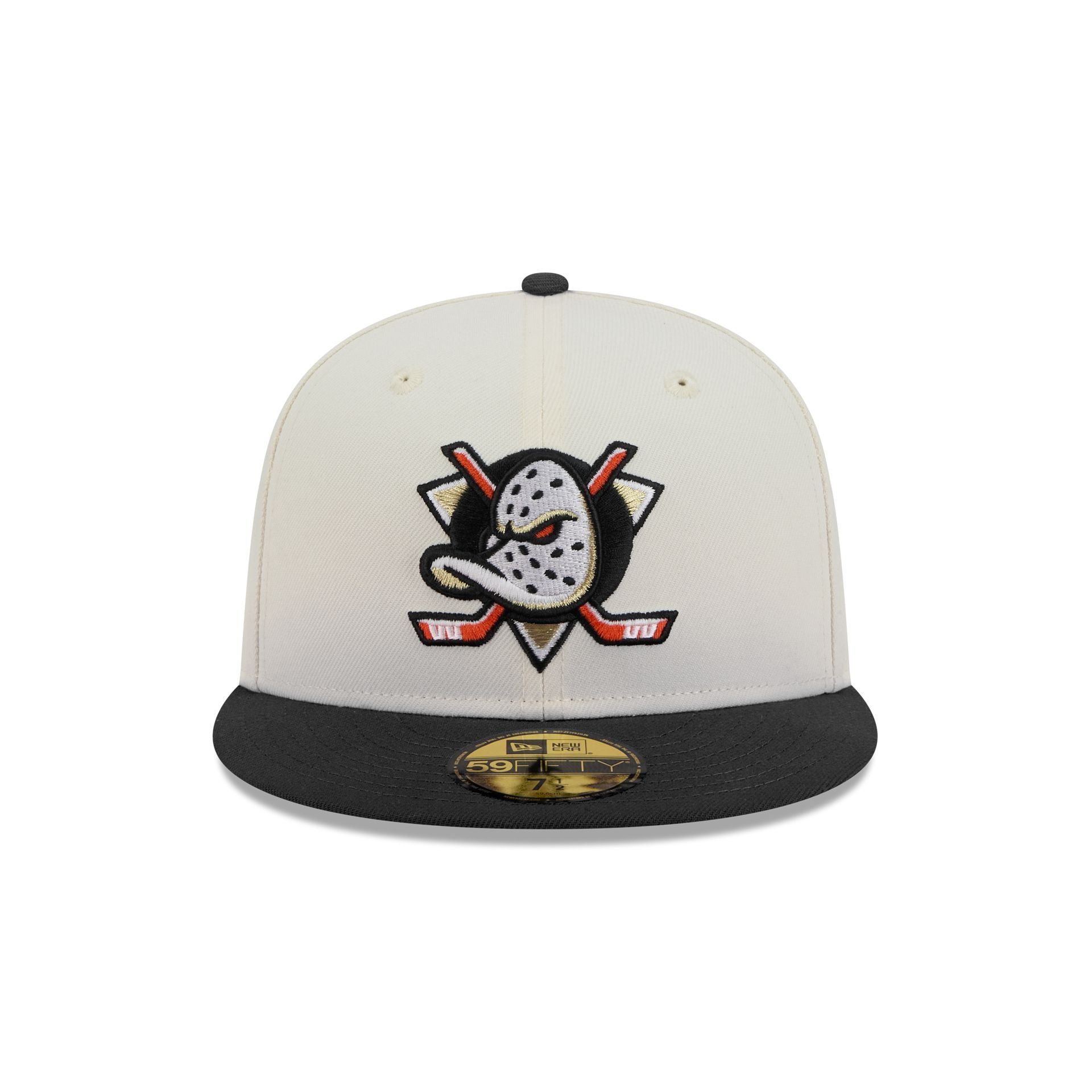 Alternative view of Anaheim Ducks Chrome White 59Fifty Fitted Hat