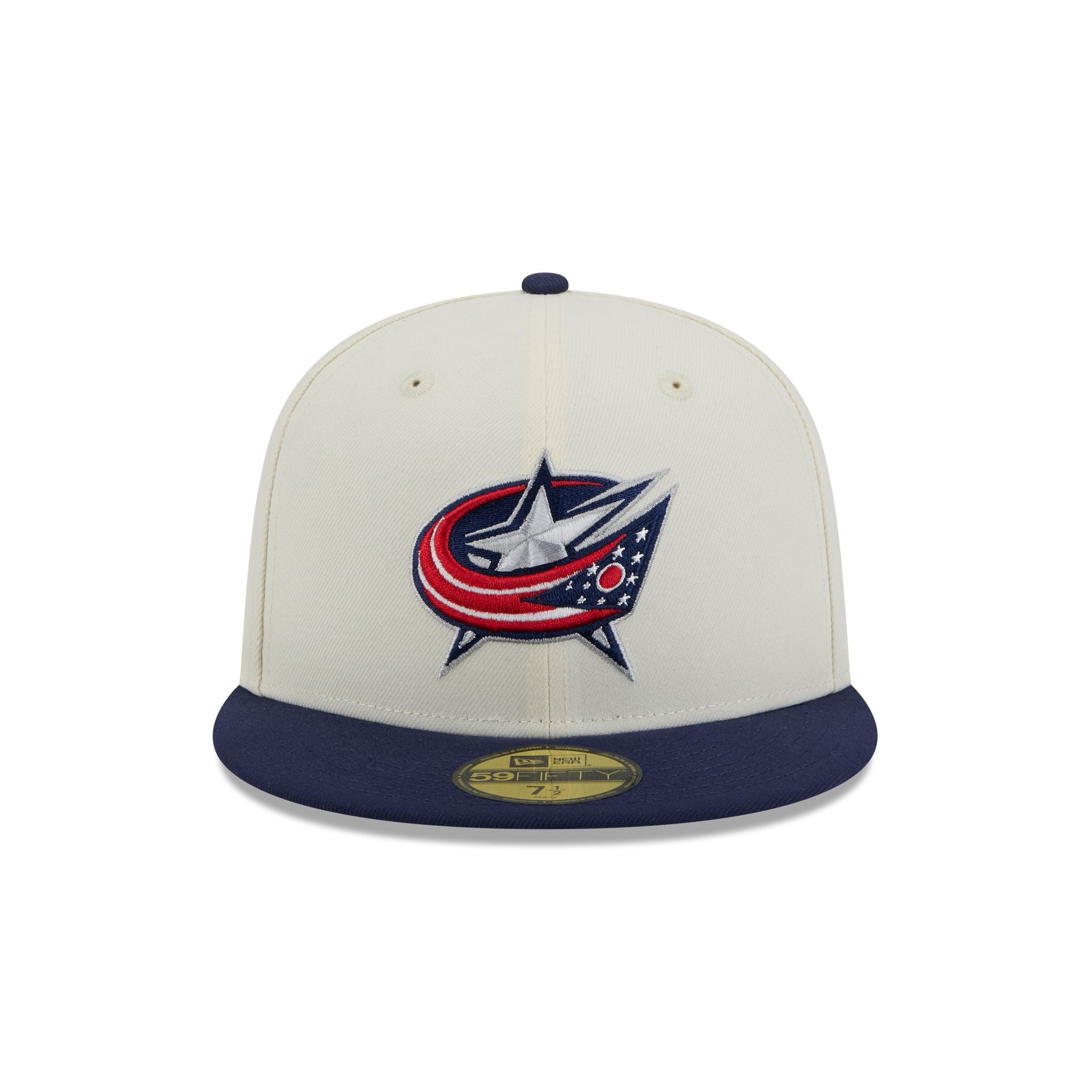 Alternative view of Columbus Blue Jackets Chrome White 59Fifty Fitted Hat
