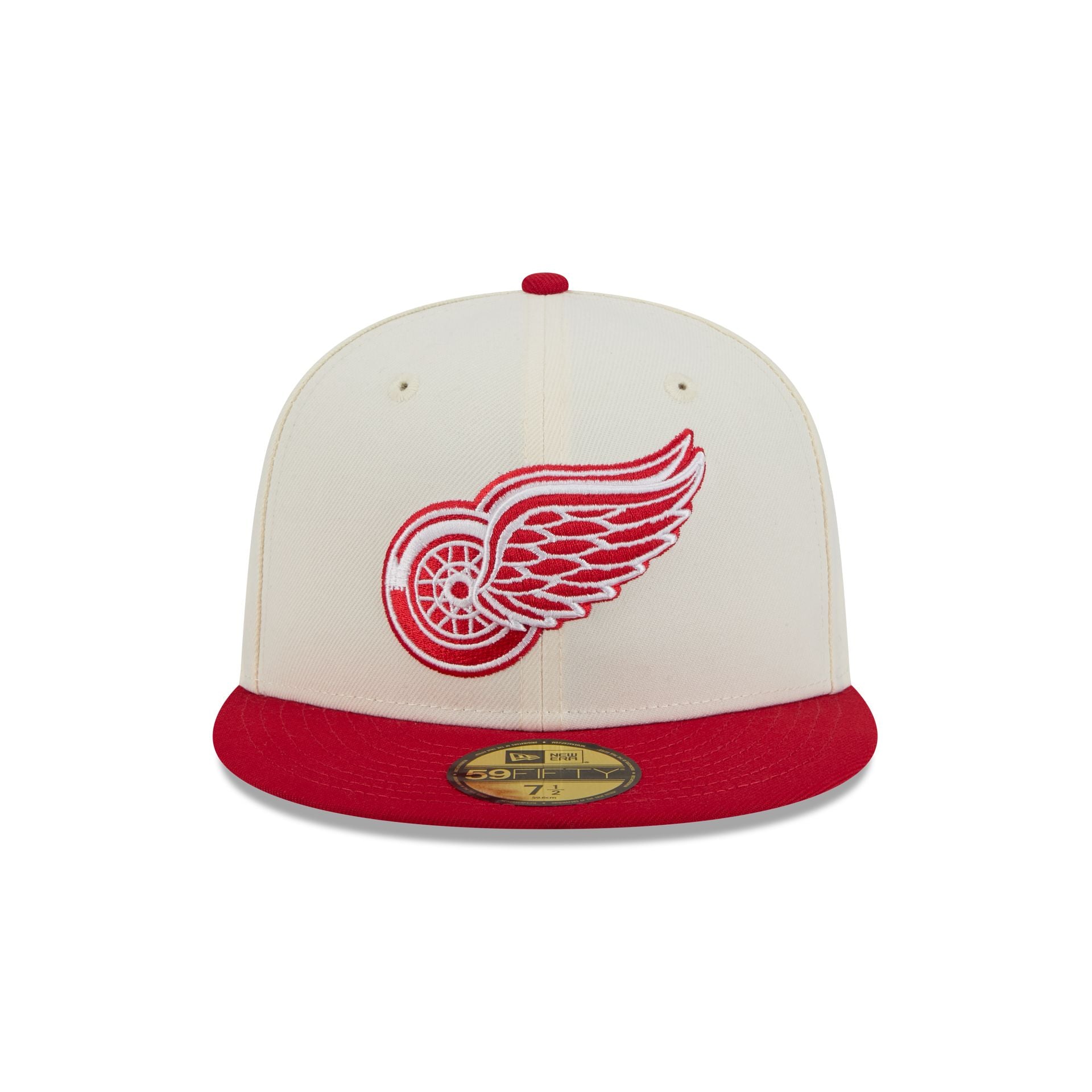 Alternative view of Detroit Red Wings Chrome White 59Fifty Fitted Hat
