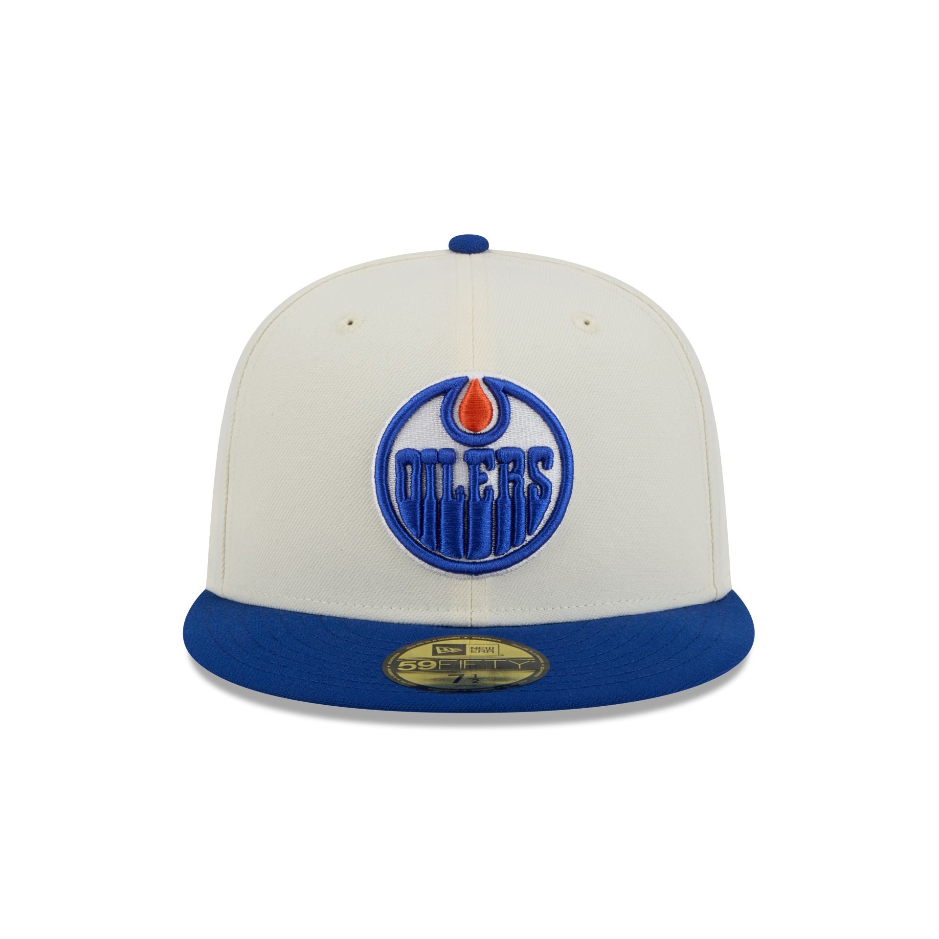 Alternative view of Edmonton Oilers Chrome White 59Fifty Fitted Hat