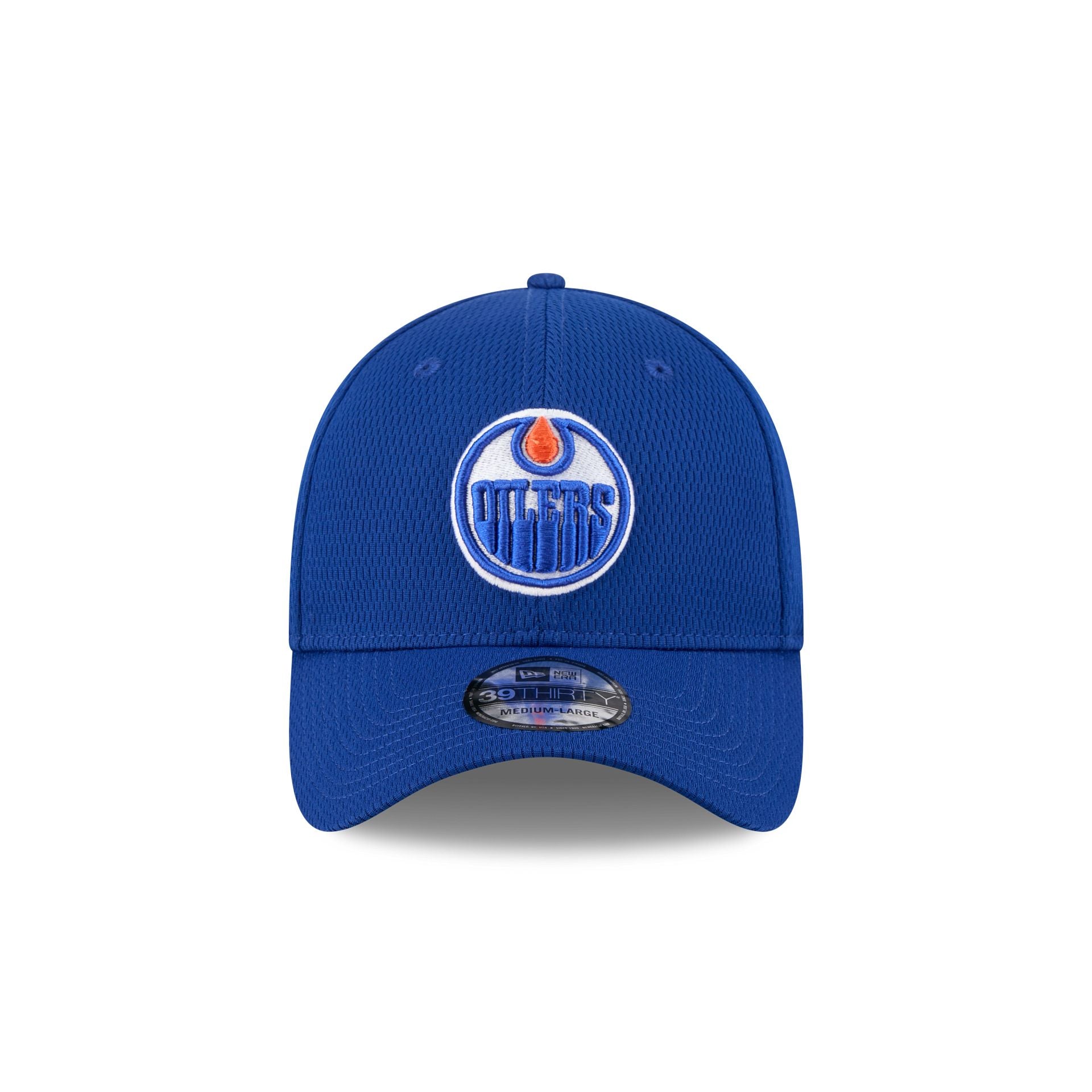 Alternative view of Edmonton Oilers Blue 39Thirty Stretch Fit Hat