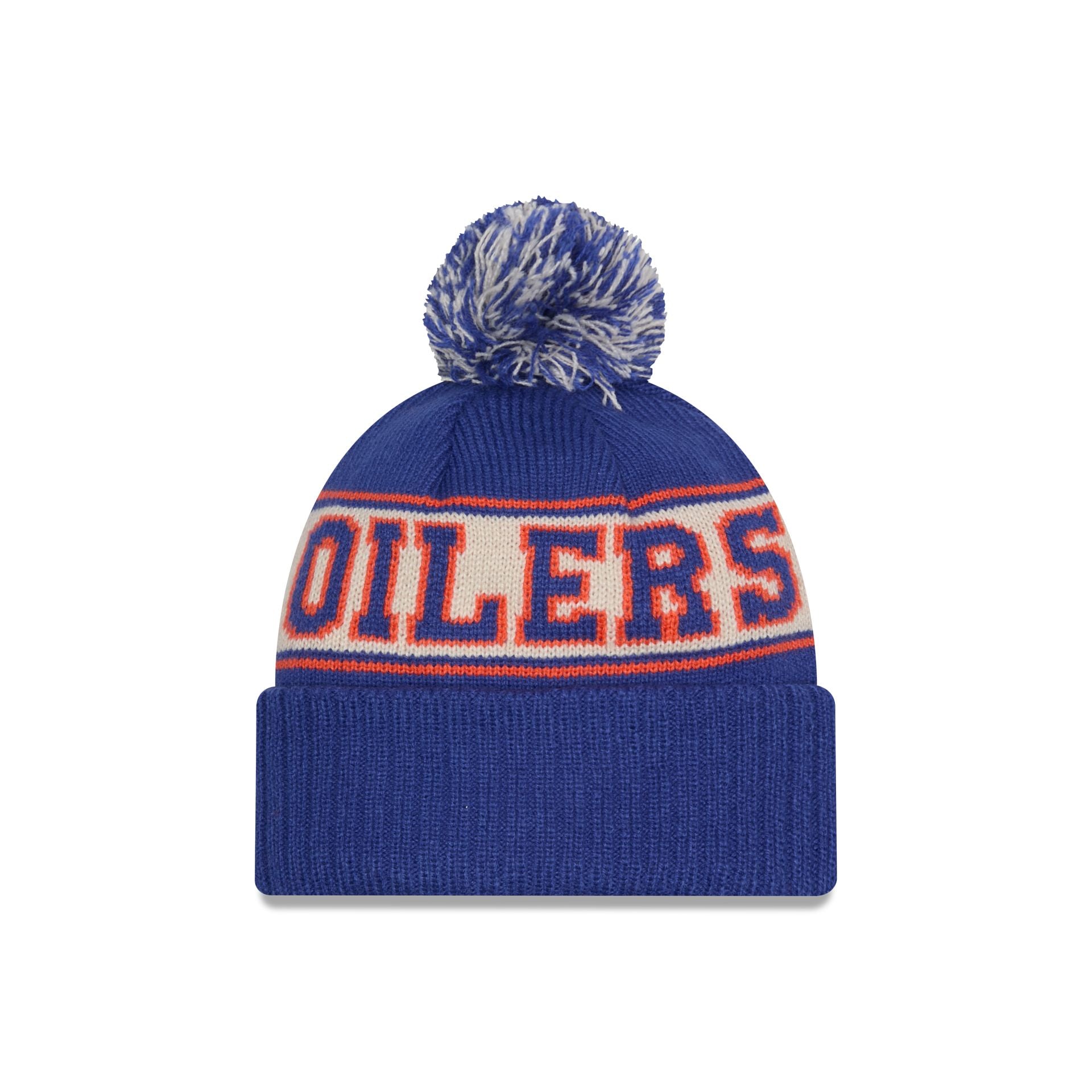 Alternative view of Edmonton Oilers Retro Pom Knit Hat