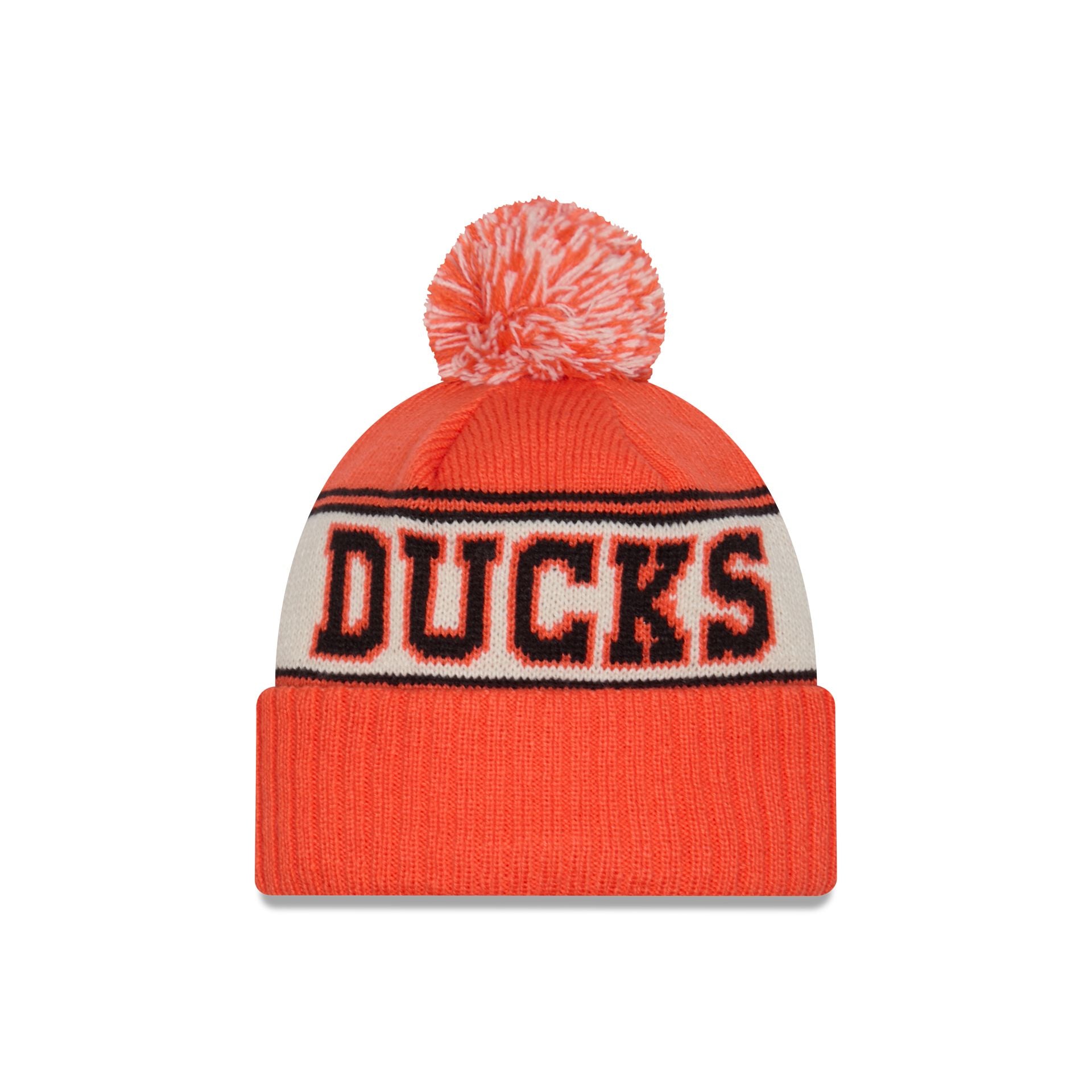 Alternative view of Anaheim Ducks Retro Pom Knit Hat