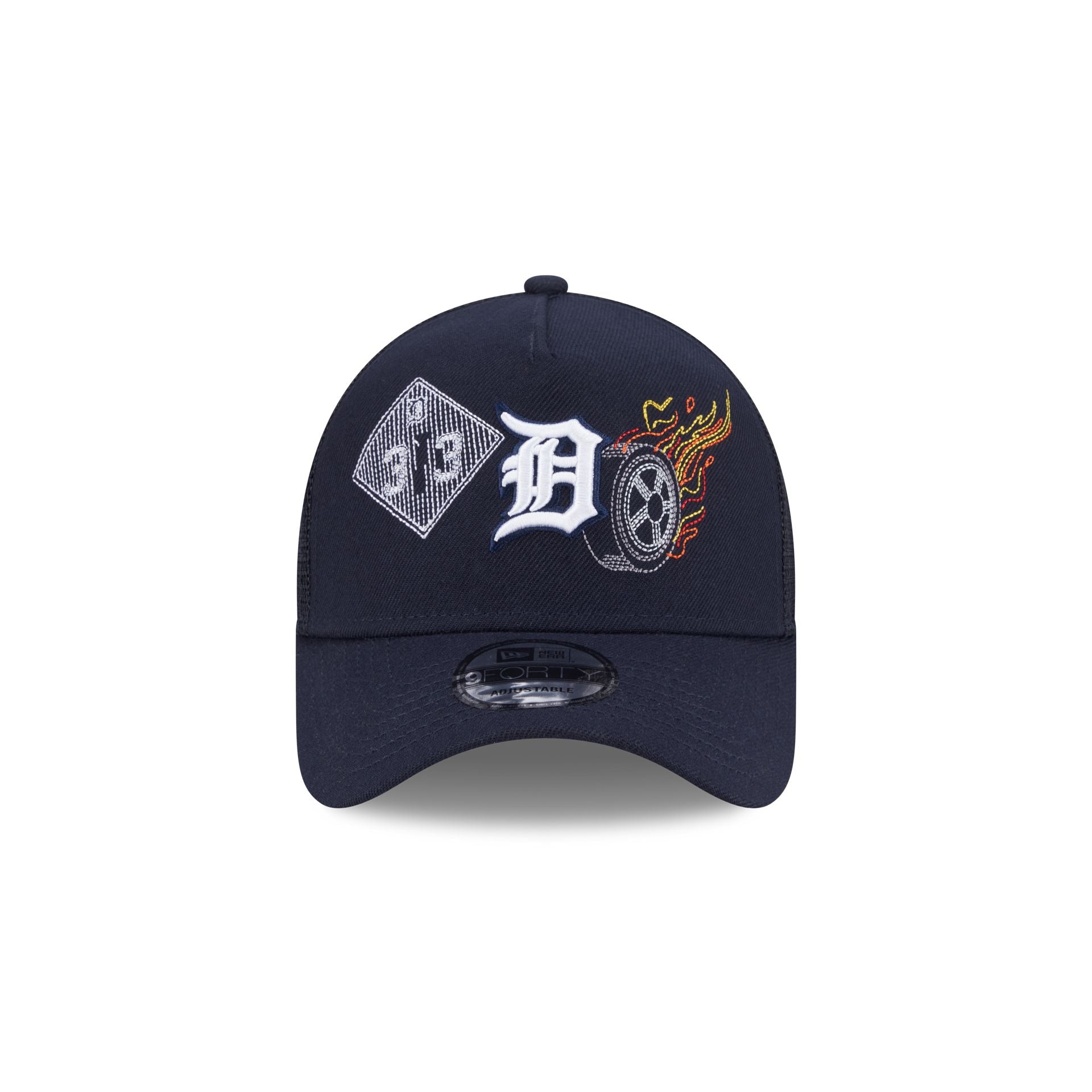 Alternative view of Detroit Tigers State Stitch 9Forty A-Frame Trucker Hat
