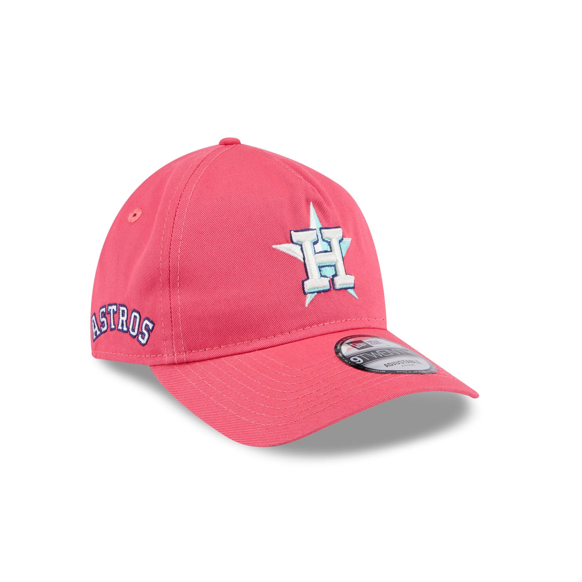 Houston Astros Coral 9Twenty A-Frame Adjustable Hat